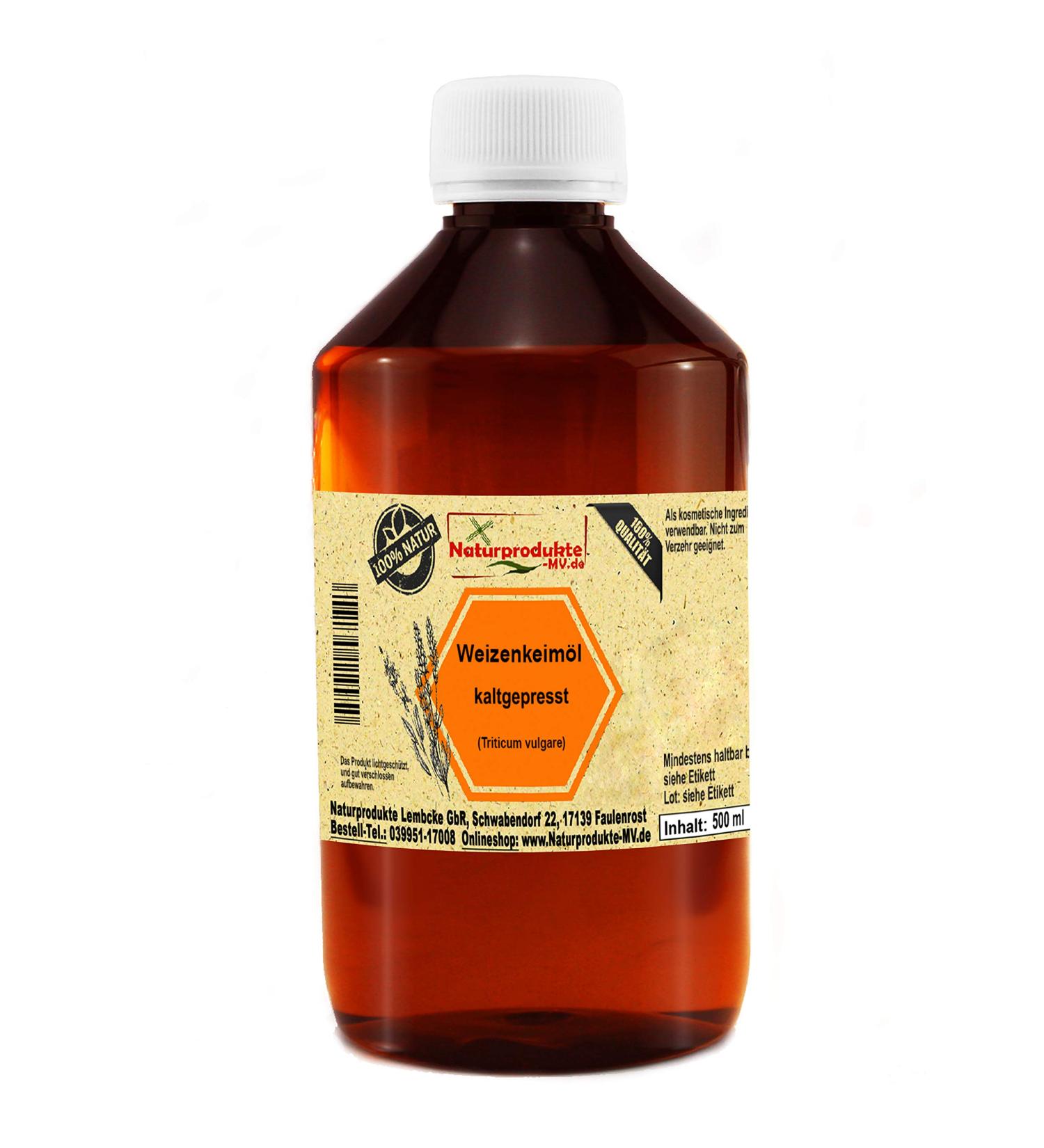 Wheat germ oil cold pressed (500 ml) Wheat germ oil