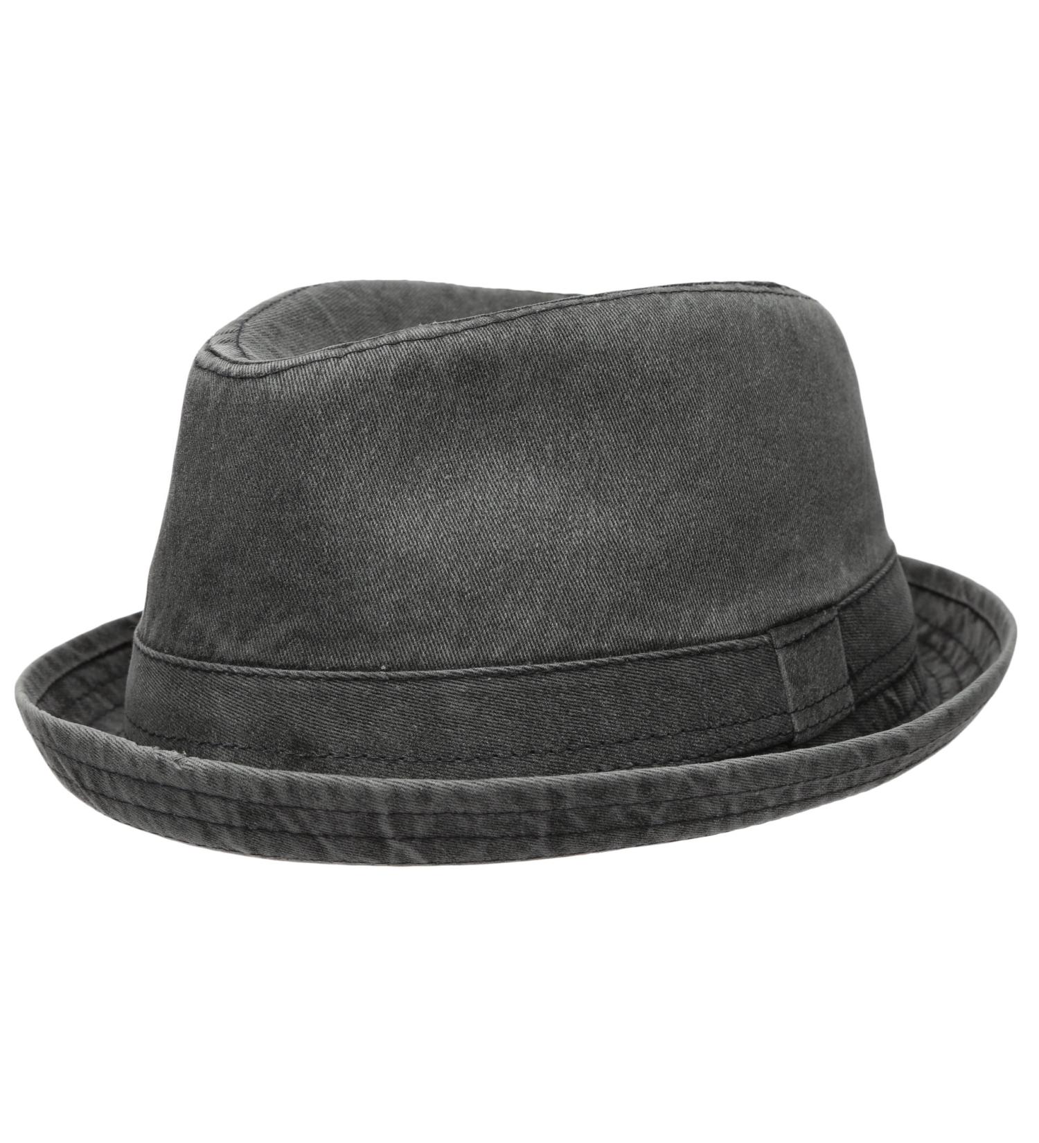 Men's Casual Vintage Washed Cotton Fedora Hat Black - Large-X-Large - Buy Online on SooperMarket.com