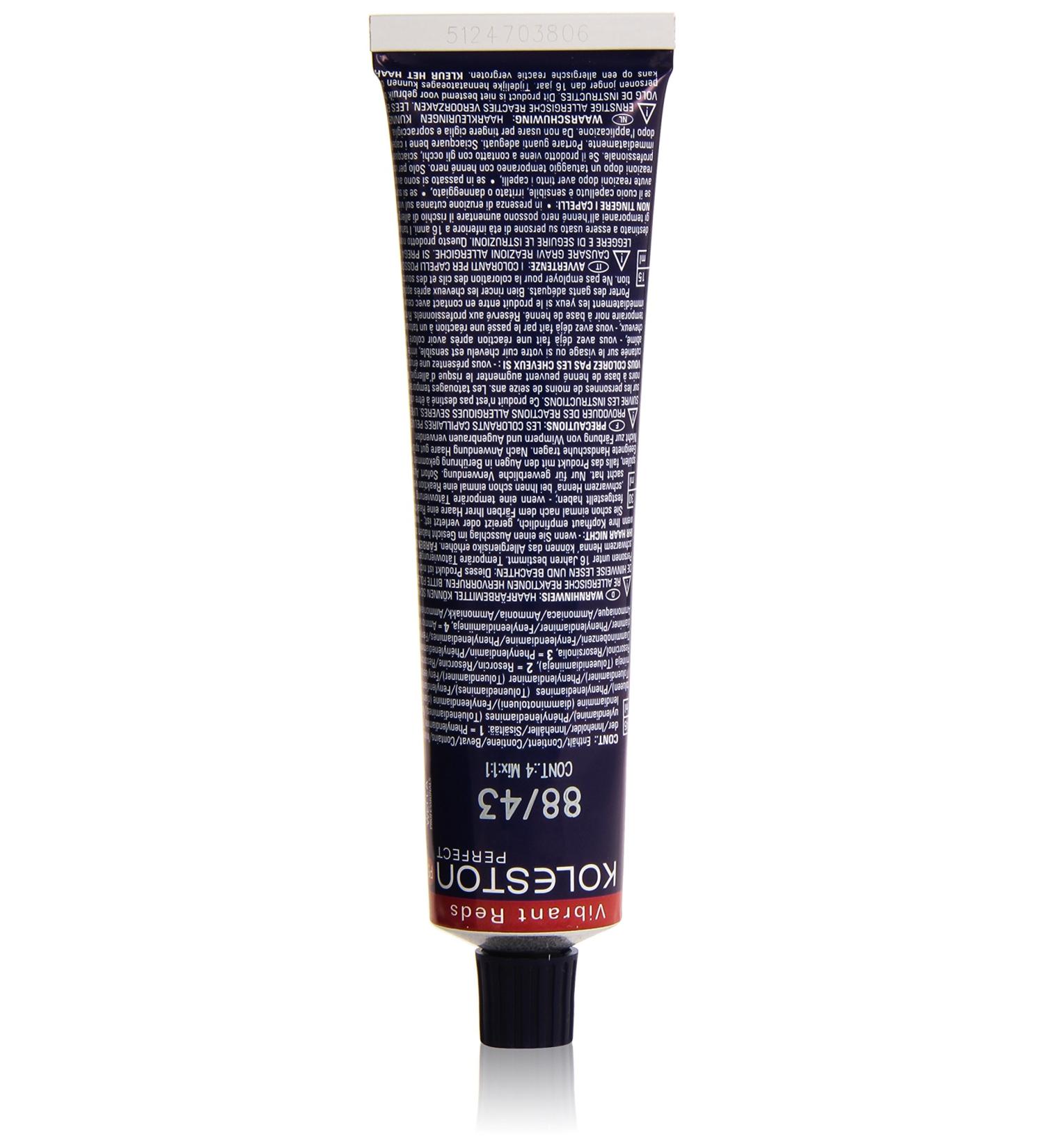 Wella Koleston Perfect 88/43 Hell Blond Intense Red - Permanent Hair Color Cream (60ml) - International Shipping Available - Buy Online on SooperMarket.com