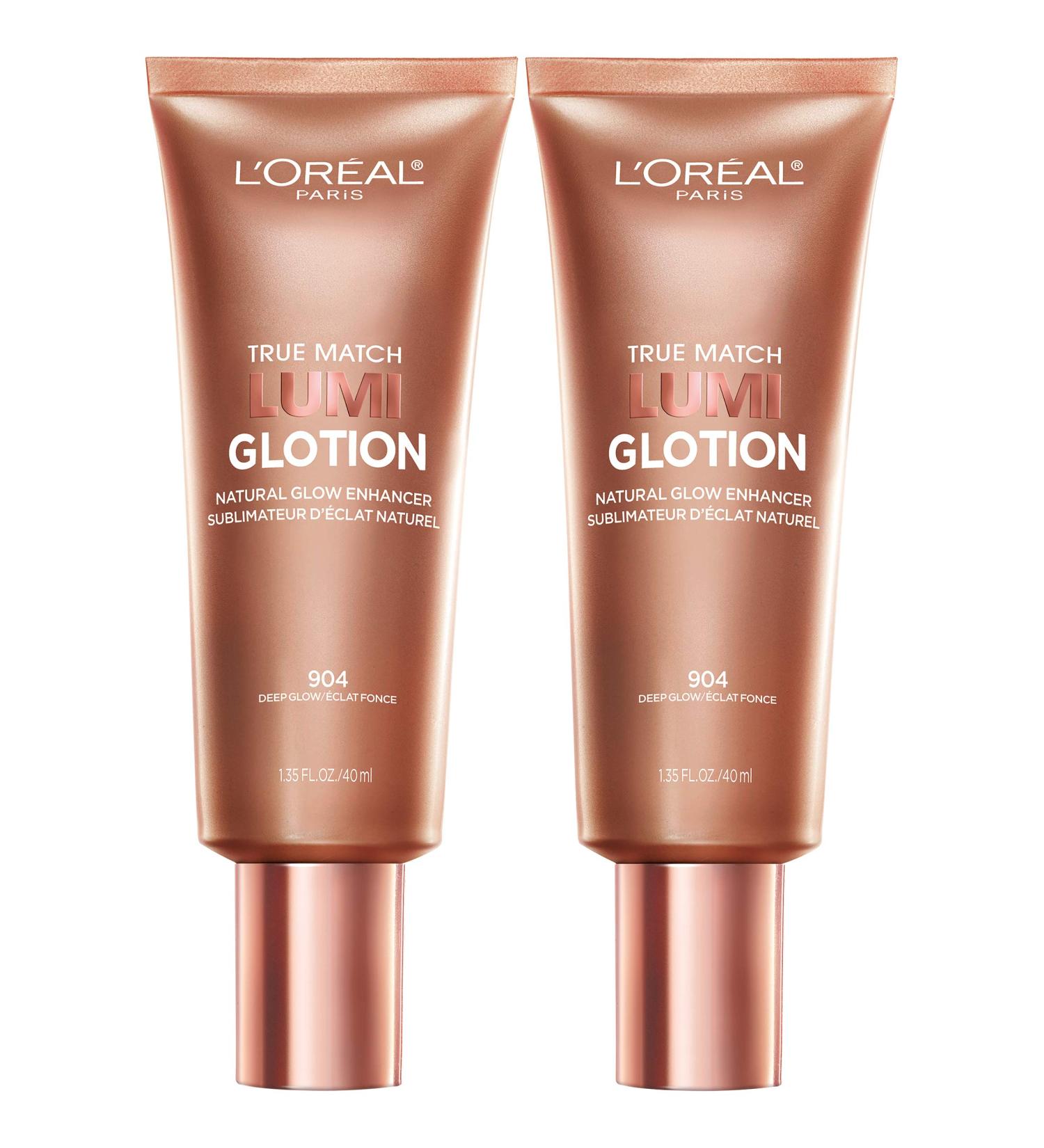 L'Oreal Paris True Match Lumi Glotion Highlighting Lotion Natural Glow Enhancer, Deep 1.35 Fl Oz (Pack of 2) - Buy Online on SooperMarket.com