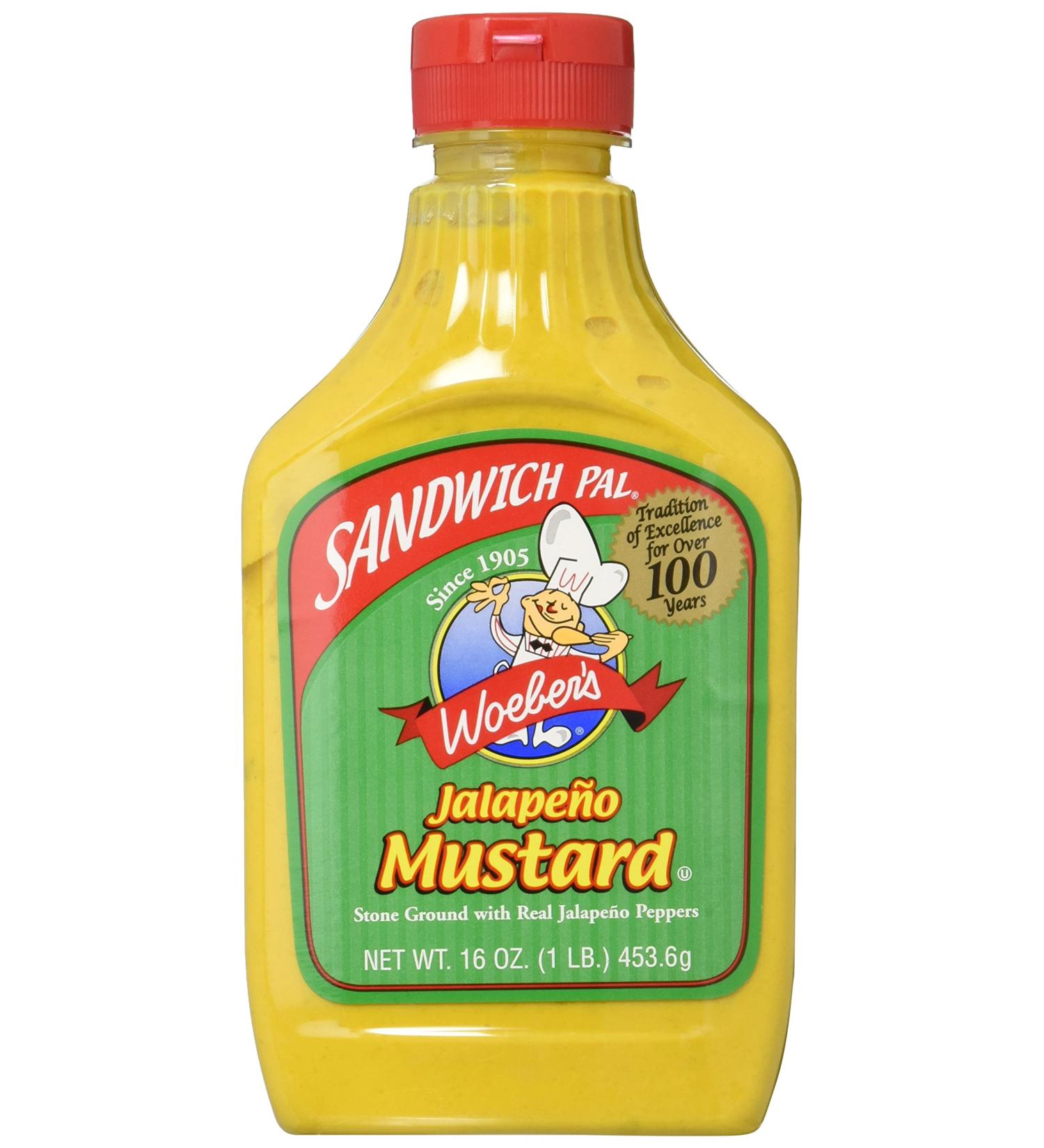 Woeber's Sandwich Pal Jalapeno Mustard - Spicy Condiment (1 Bottle) - Buy Online on SooperMarket.com
