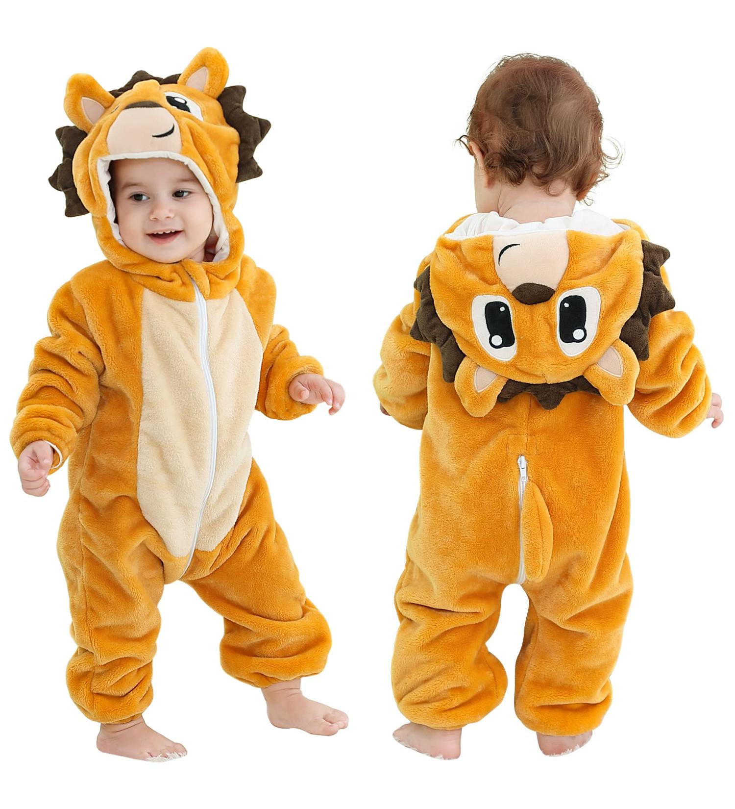 COOKY.D Unisex Winter Hooded Romper Jumpsuit - Hedgehog Design (3-6 Months) - Buy Online on SooperMarket.com