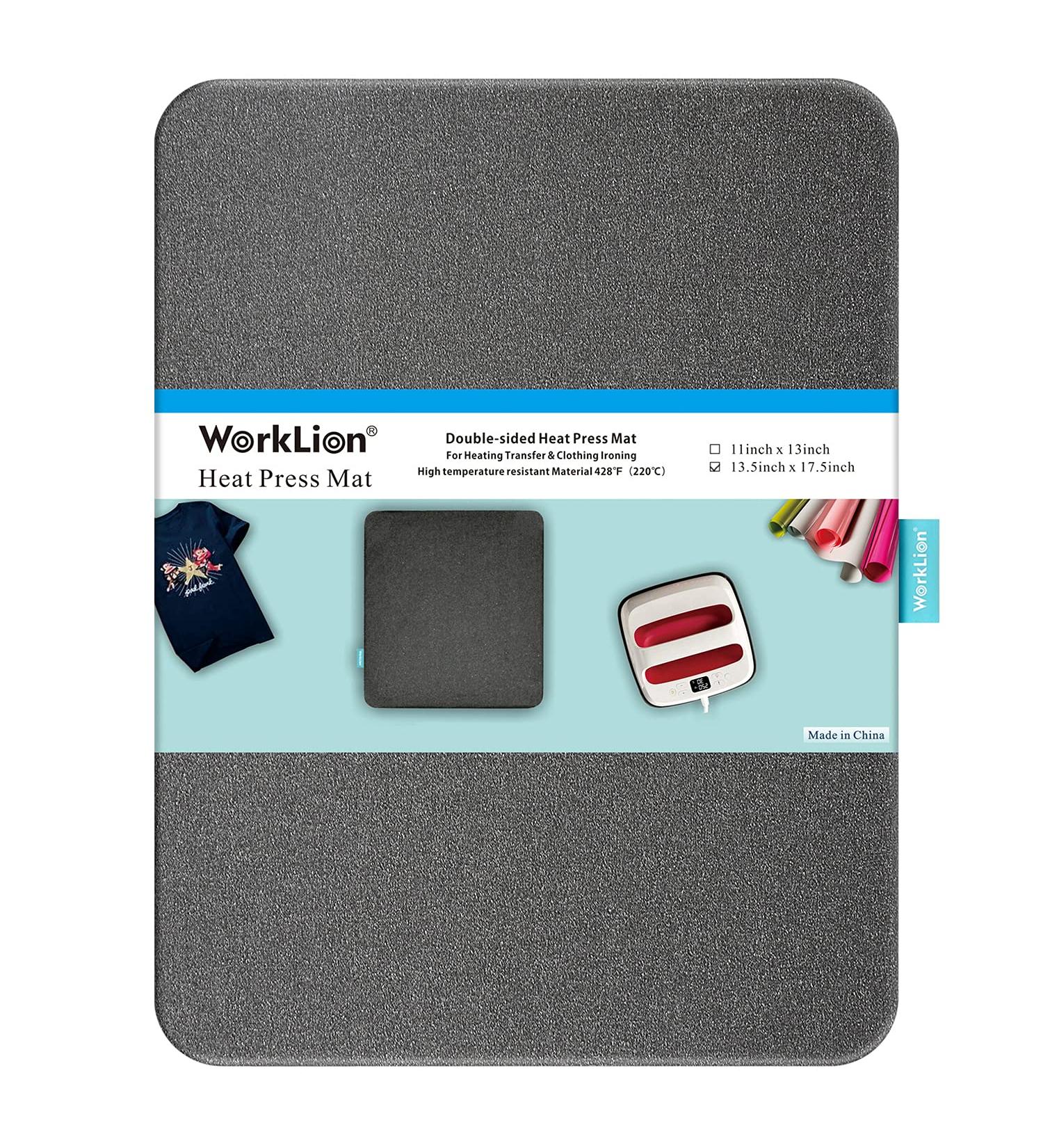 WORKLION Heat Press Mat 13x17 - Large Fireproof Heating Mat for Cricut Easypress/Easypress 2 - Vinyl HTV Ironing Insulation - Buy Online on SooperMarket.com