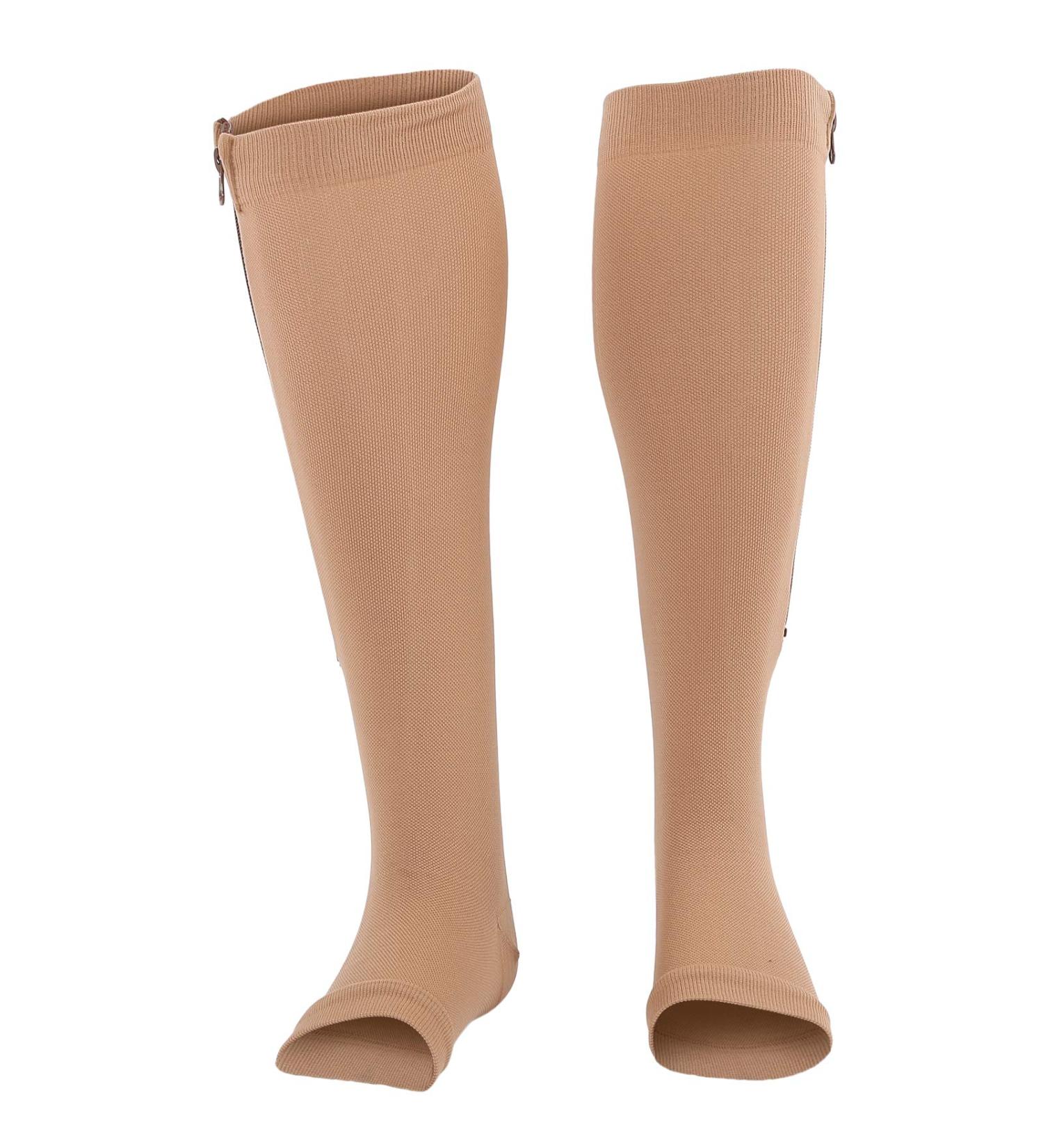Zipper Compression Socks | Anggrek 1 Elastic Sports Socks with Anti-Slip Foot Protection (L/XL) - International Shipping Available - Buy Online on SooperMarket.com