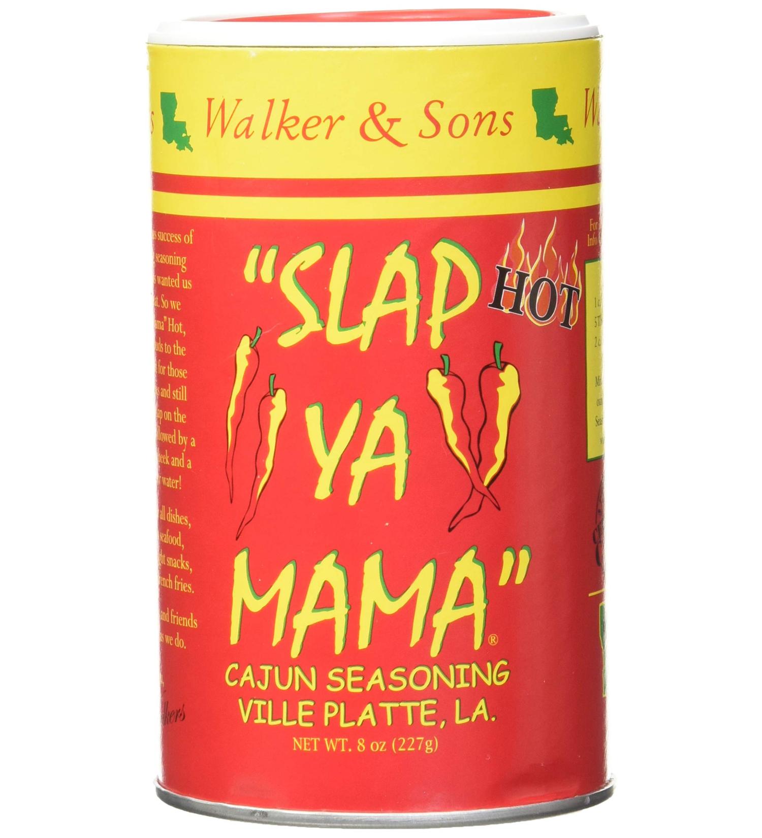 Slap Ya Mama Louisiana Style Cajun Seasoning Hot Blend - MSG-Free & Kosher - 8 oz Can (Pack of 3) - Buy Online on SooperMarket.com