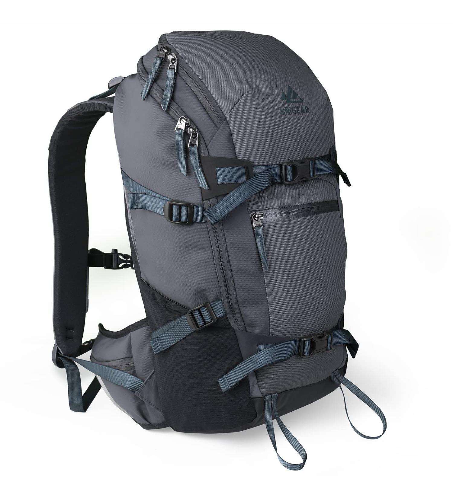 Unigear 22L Ski Backpack - Waterproof 900D Polyester, Ideal for Snowboard, Ski, Camping, Hiking - Gray - Buy Online on SooperMarket.com