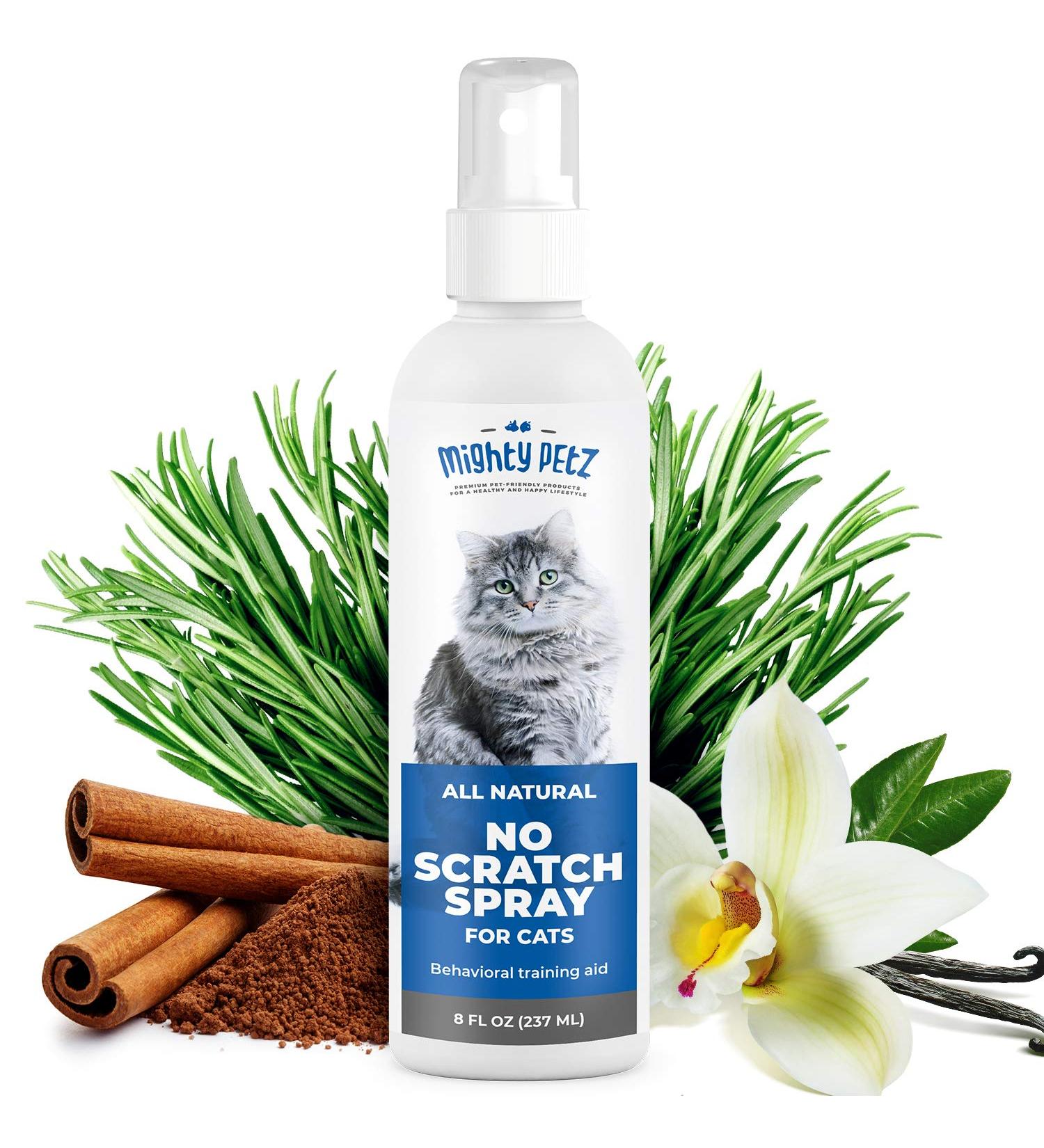 Mighty Petz Cat Repellent Spray for Furniture - Indoor & Outdoor Use | No Scratch | Alcohol-Free Deterrent | Behavioral Training Aid | Couch Protector - 8 oz - Buy Online on SooperMarket.com
