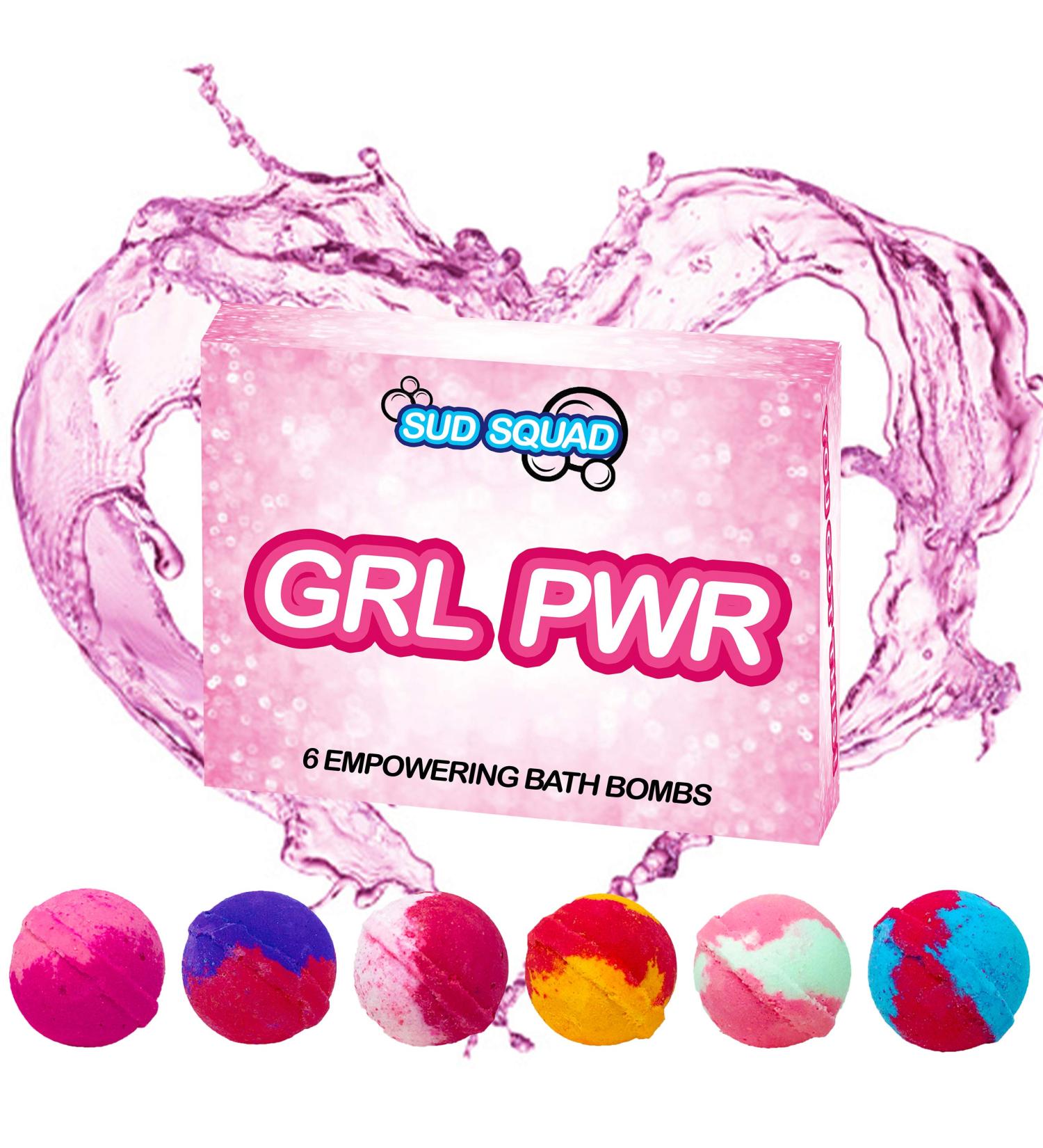 Pink Girl Power Bath Bombs Set - Empowering Fizzy Bath Bombs for Girls and Women - Buy Online on SooperMarket.com