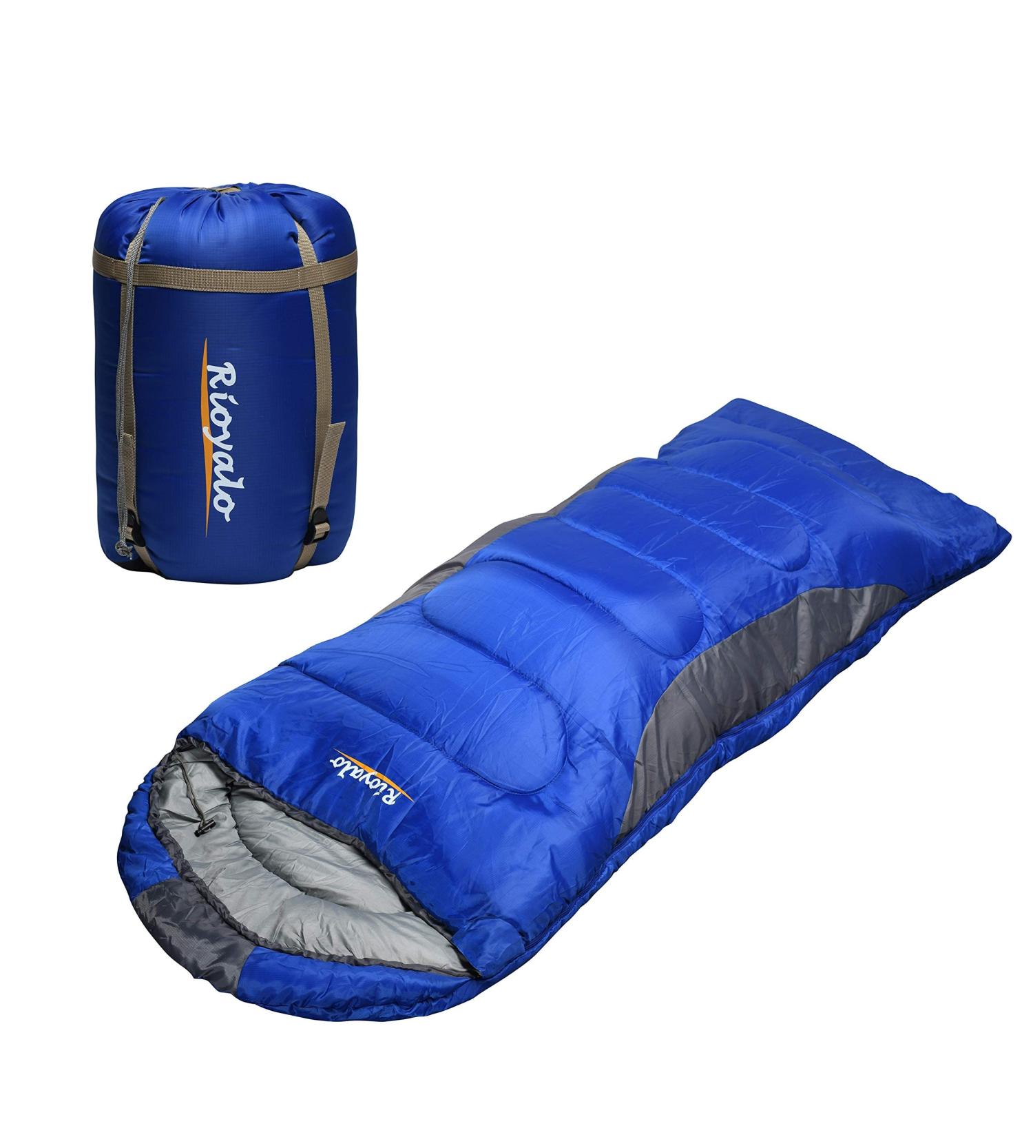 0 Degree Winter Sleeping Bag for Adults (450GSM) - 5F to 32F Temp Range, Waterproof, Portable, Compression Sack - Royal Blue, Ideal for Camping, Hiking, Backpacking - Big and Tall, 4 Season - Buy Online on SooperMarket.com