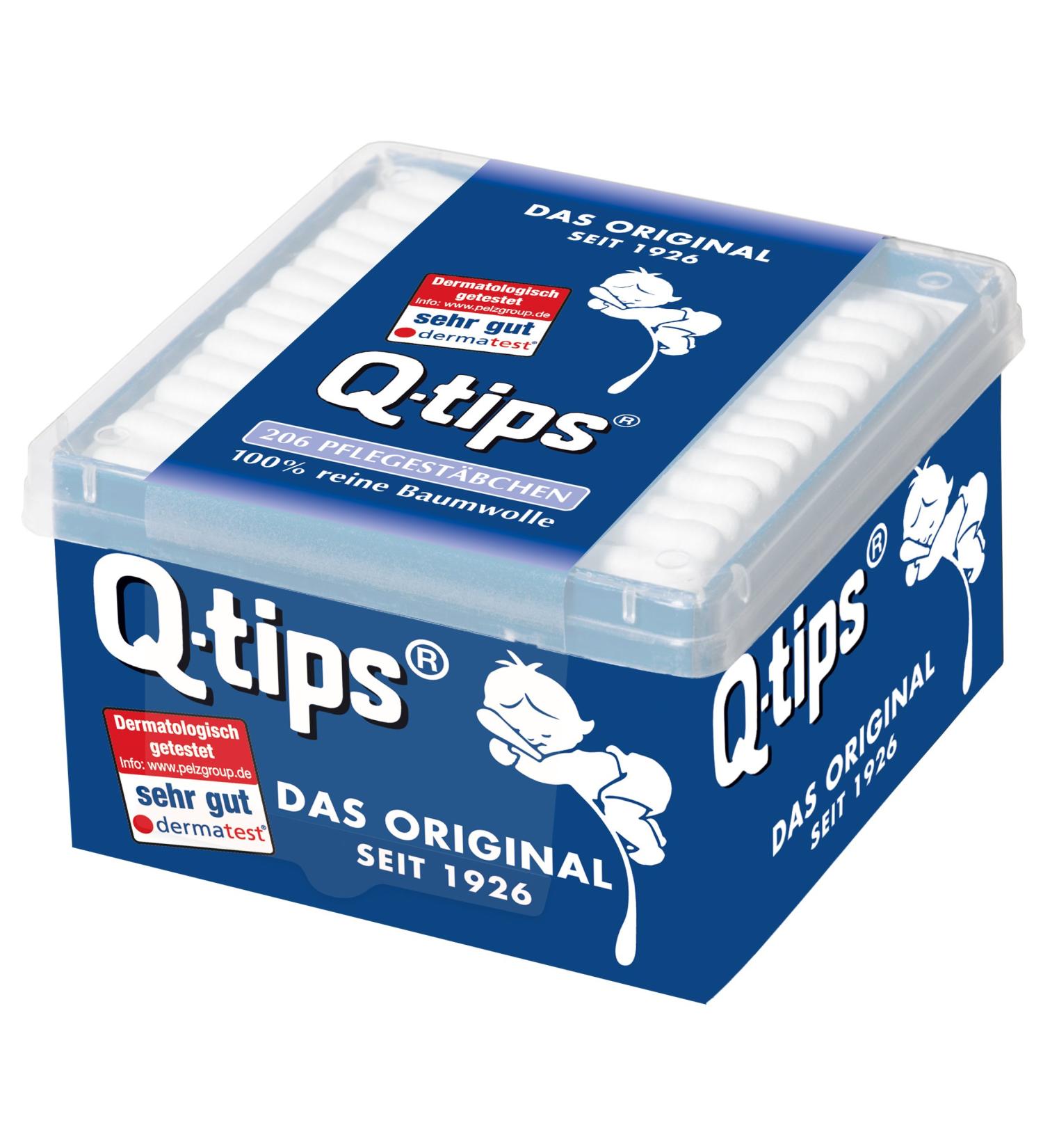 Q-Tips care sticks/cotton swabs 206 sticks 1 piece