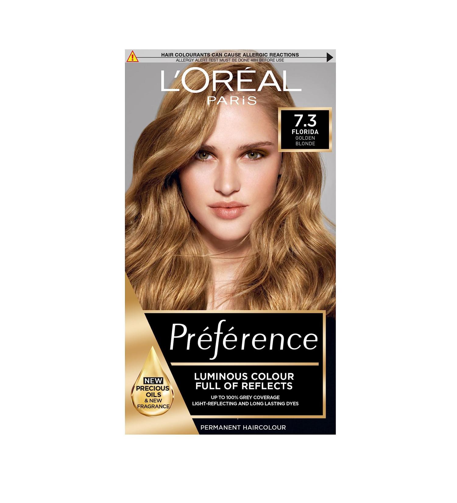 L'Oreal Paris Preference 7.3 Florida Hair Dye - Long Lasting Permanent Colour - Buy Online on SooperMarket.com