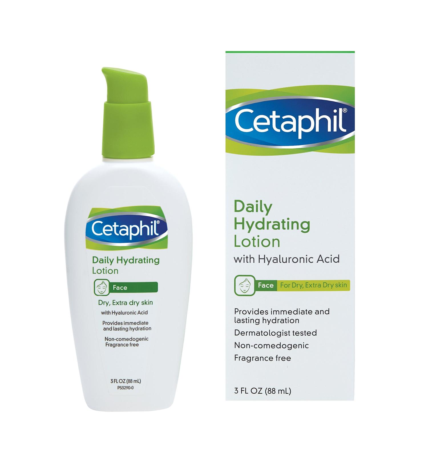 Cetaphil Daily Hydrating Lotion with Hyaluronic Acid  3 Fluid Ounce