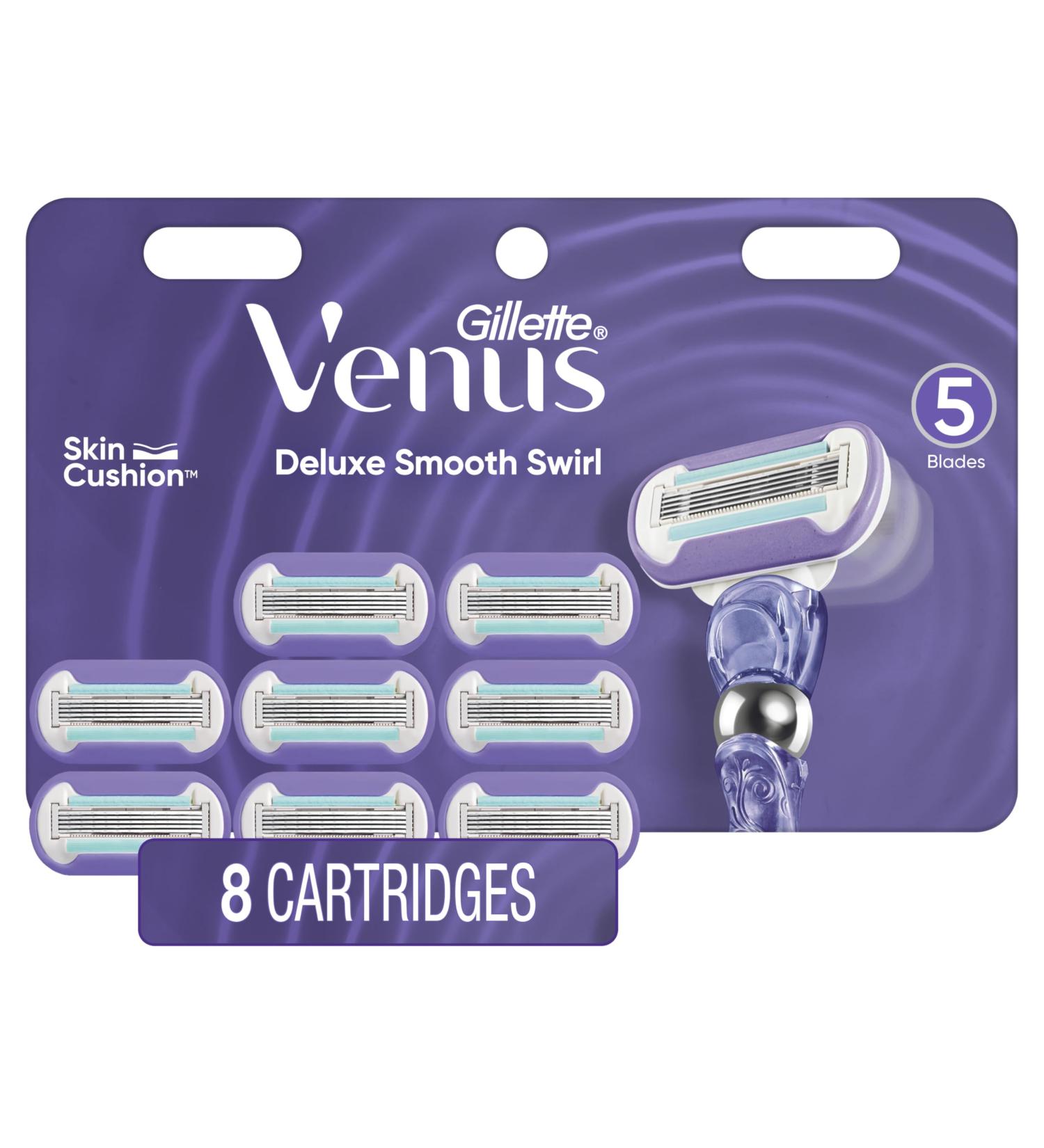 Venus Deluxe Smooth Swirl Women's Razor Blade Refills 8 Count 8 Count (Pack of 1) - Buy Online on SooperMarket.com