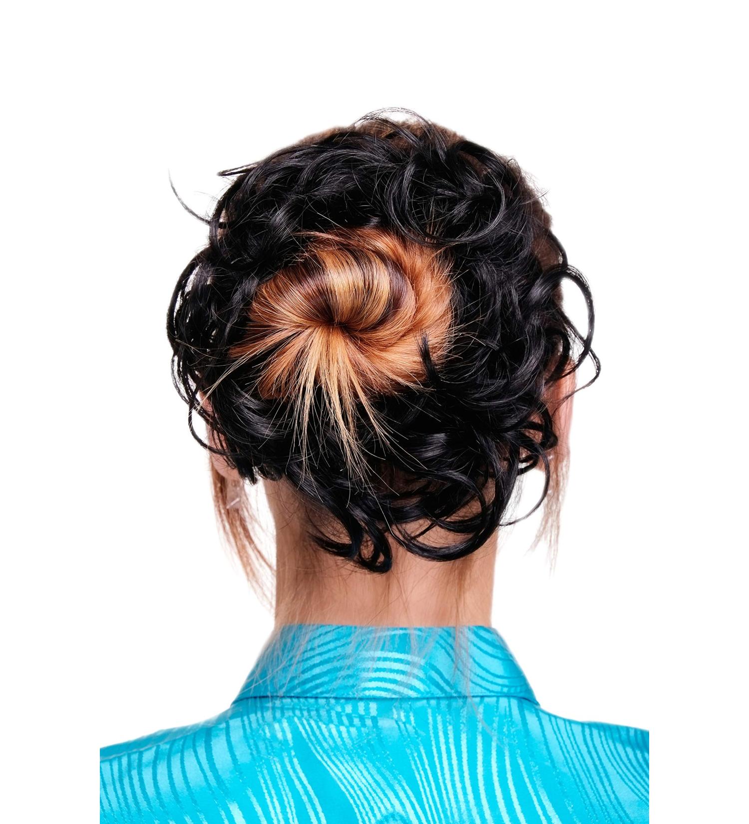 WIG ME UP Hairpiece - Synthetic Hair Scrunchie Ponytail Band Black JL-0119-2 | Shop Now for International Shipping - Buy Online on SooperMarket.com