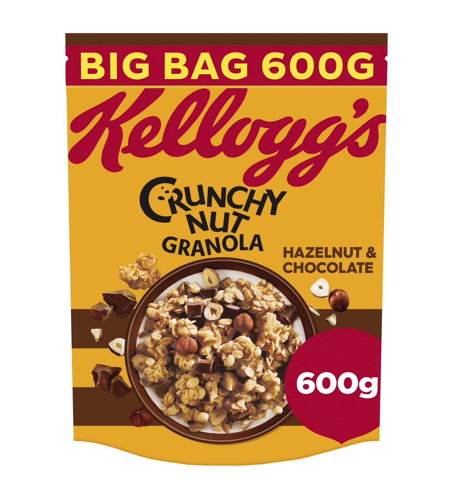 Kellogg's Crunchy Nut Hazelnuts & Chocolate Granola 600g - Buy Online on SooperMarket.com