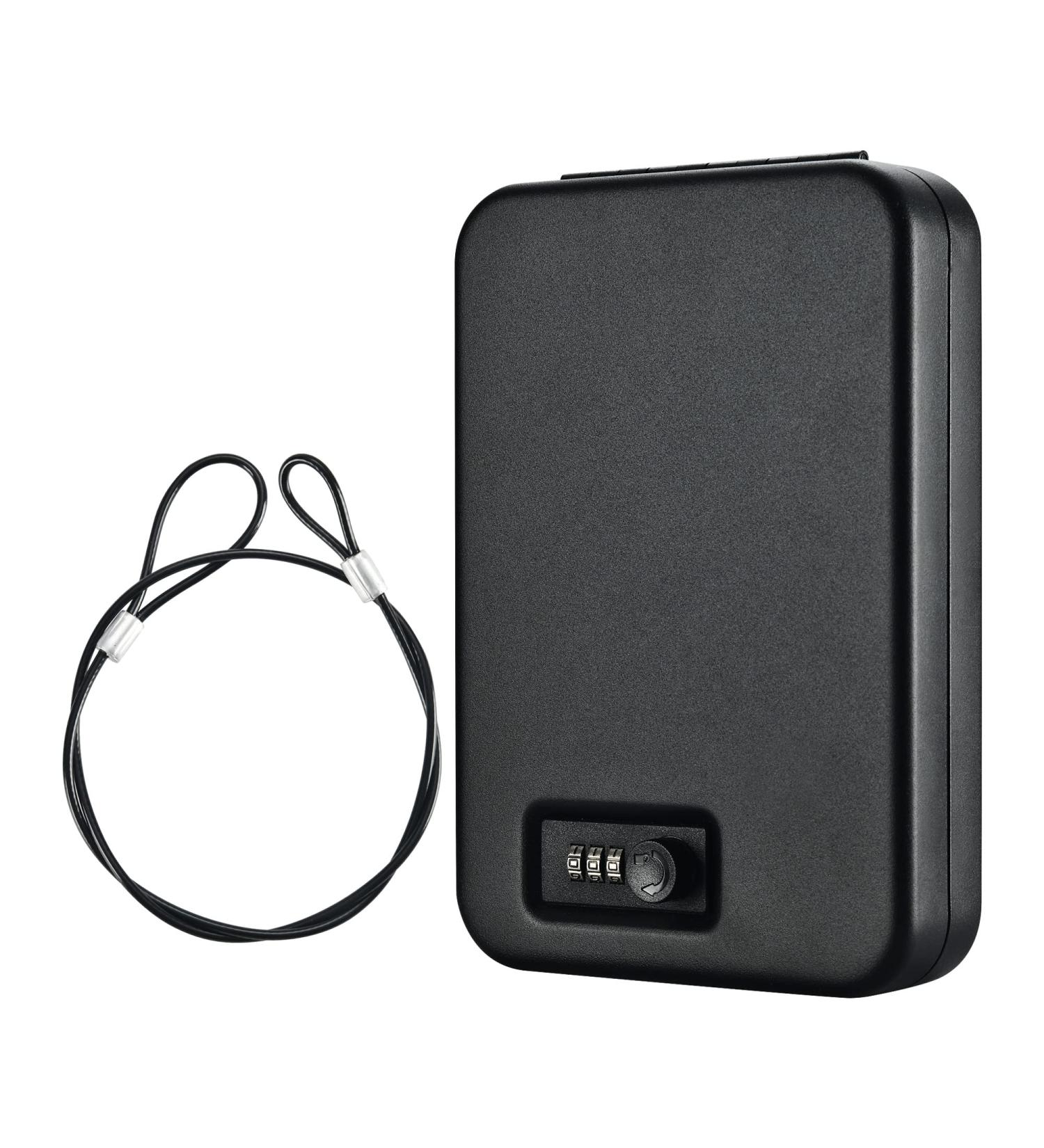 GLORYFIRE Portable Pistol Safe with Combination Lock - Medium Size for Car, Home, Office - Multi-Use Gun Safety Box - Buy Online on SooperMarket.com