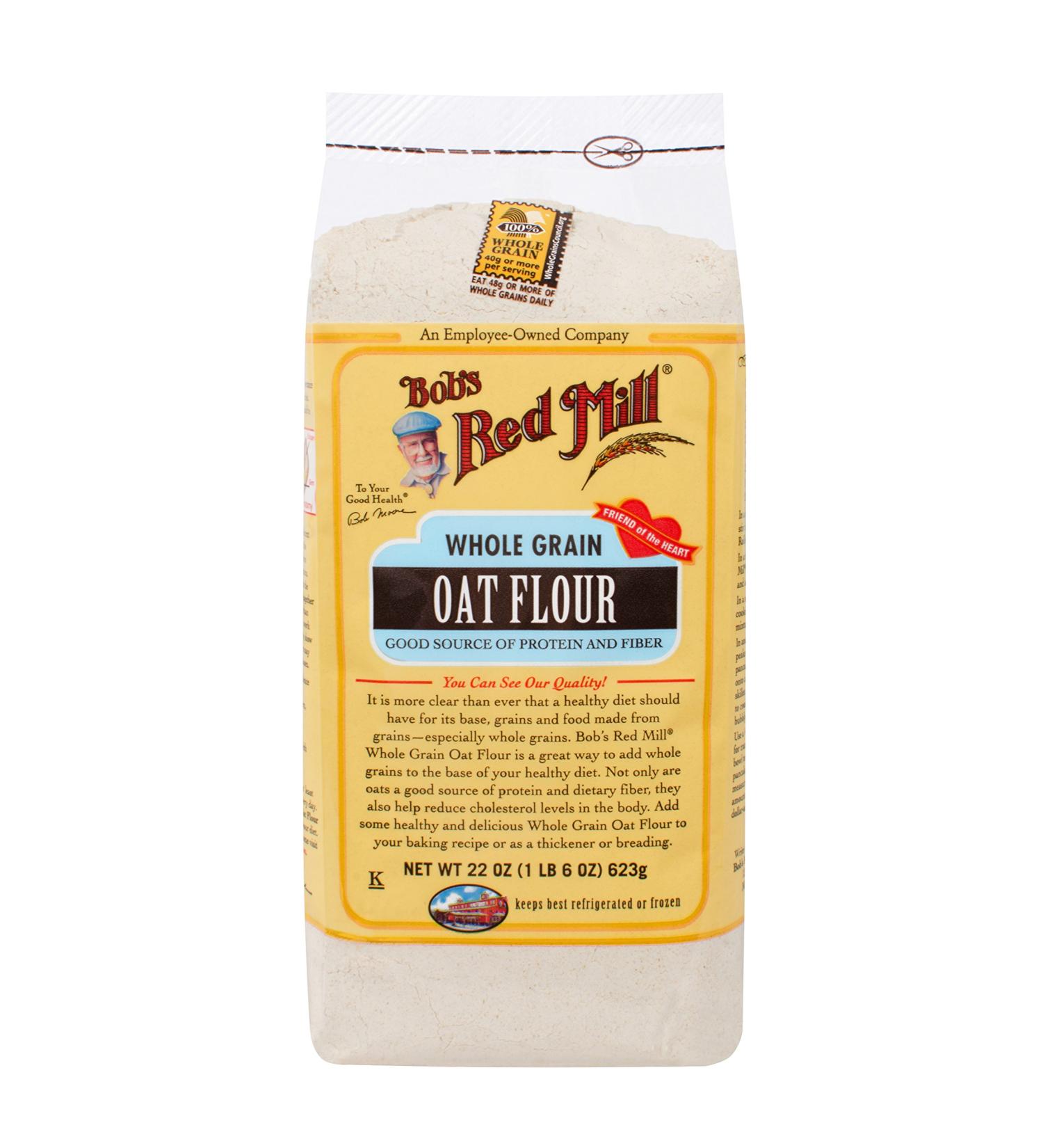 Buy Bob's Red Mill Whole Grain Oat Flour - 22 oz (623 g) | Gluten-Free Baking - Buy Online on SooperMarket.com