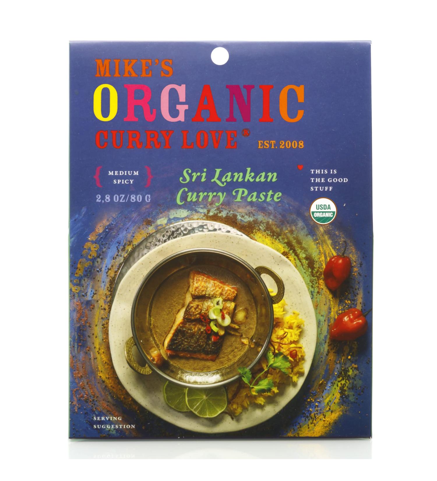 Mike's Organic Curry Love Sri Lankan Curry Paste, Made in Sri Lanka | 1 x 2.8 oz Sri Lankan Curry Single