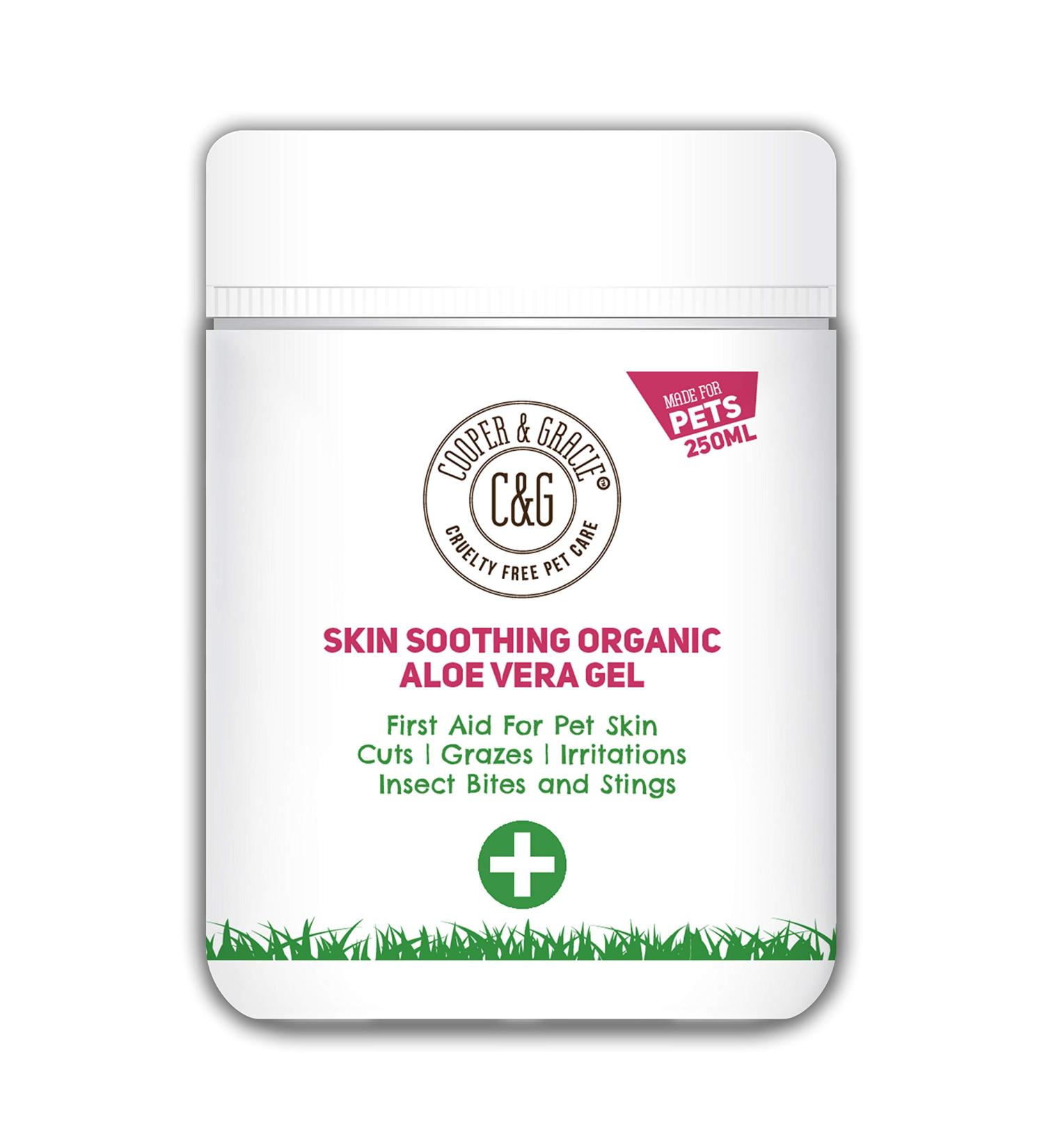C&G Pets | Skin Soothing Organic Aloe Vera Gel | Food Grade Aloe Vera Vitamins Mineral Amino Acids | Soothes Calms Cools Moisturizes Insect Bitten Scaly Scabby Flabby Skin - Buy Online on SooperMarket.com