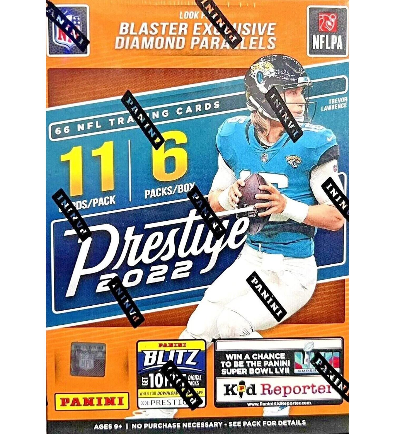 2022 Panini Prestige NFL Football Blaster Box - 66 Cards - Diamond Parallels & Rookies - Autos - Superior Sports - Buy Online on SooperMarket.com