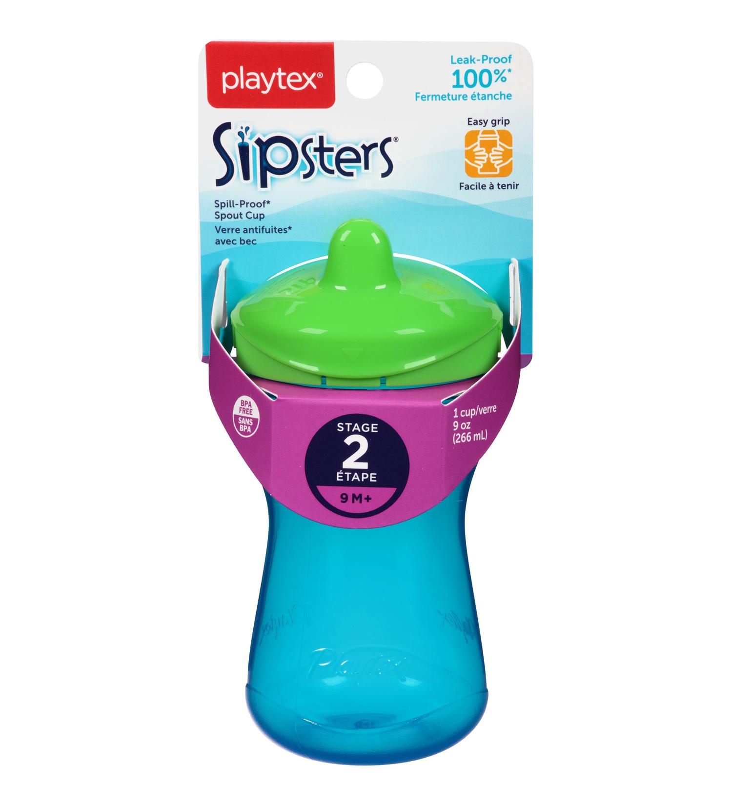 Playtex Sipsters Stage 2 Spout Sippy Cups - 9 oz | Leak-proof Design - Buy Online on SooperMarket.com