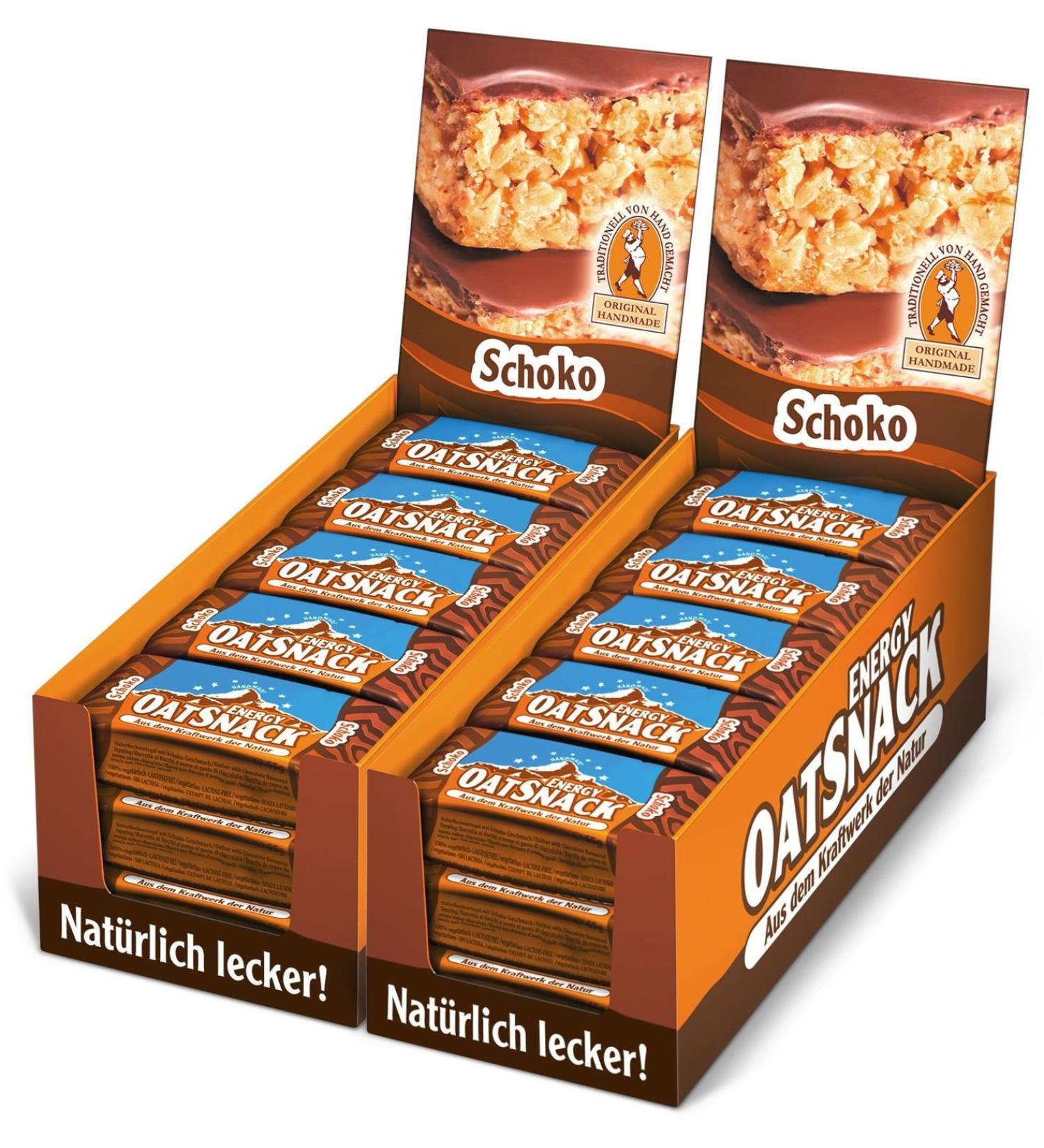 Buy Energy OatSnack - Handmade Natural Chocolate Bars 30 x 65g (1 Pack 1950g) - Ideal Healthy Snack for International Shipping - Buy Online on SooperMarket.com