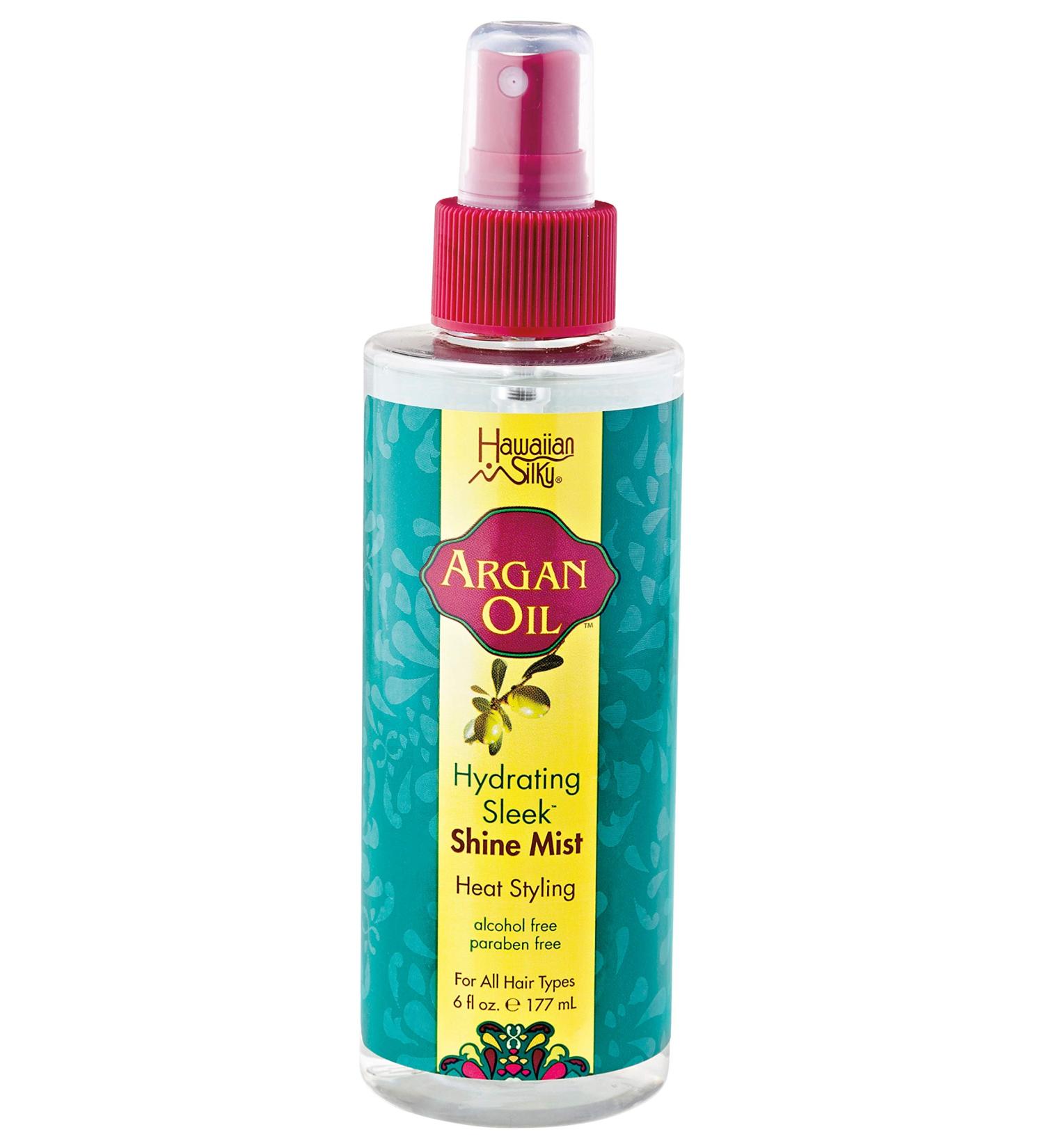 Hawaiian Silky Argan Oil Hydrating Sleek Oil Shine Mist - Paraben-Free & Alcohol-Free for all Hair Types Men & Women Safe for Color Treated Scalp 6 oz - Buy Online on SooperMarket.com