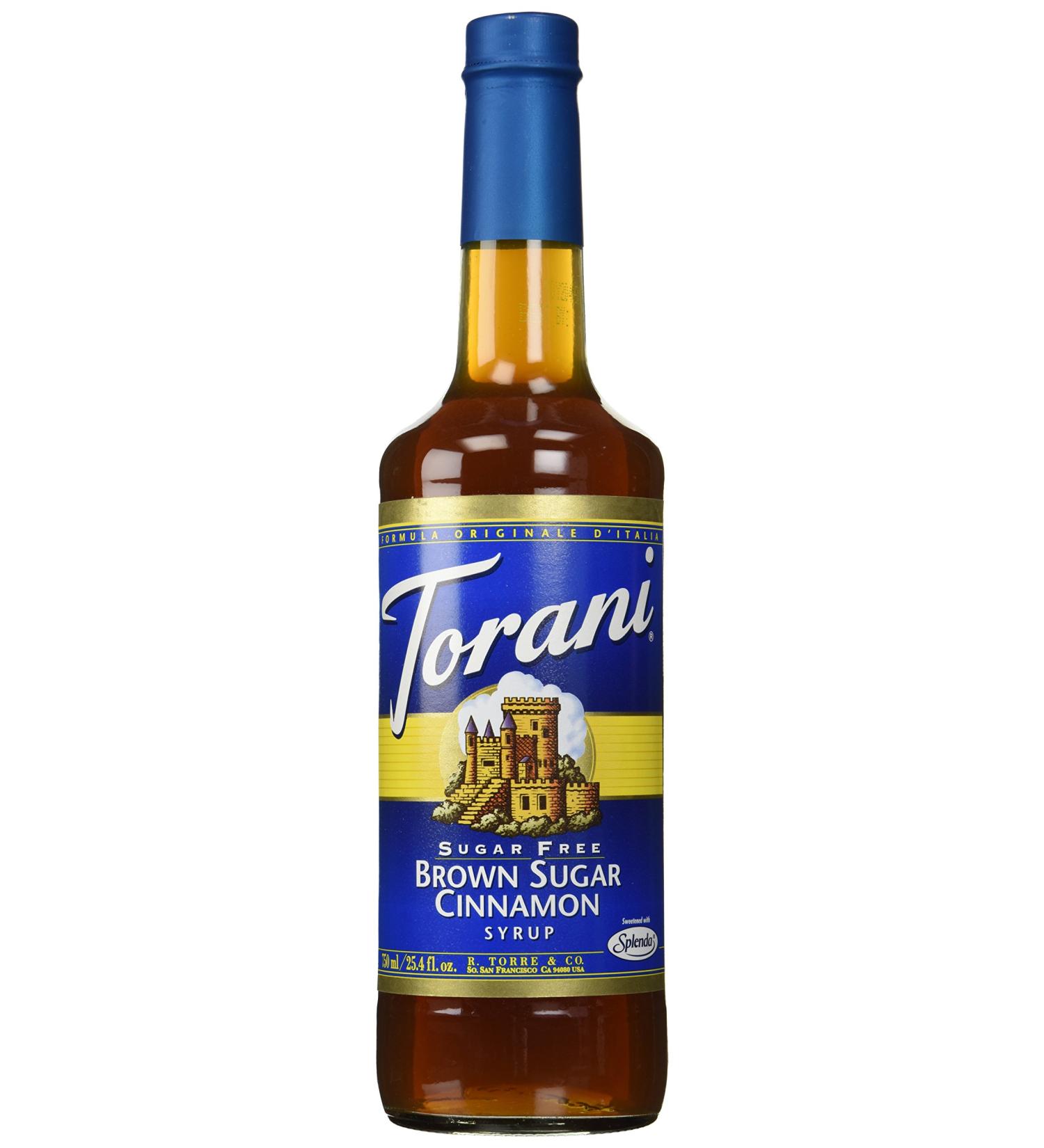 Torani Sugar-Free Brown Sugar Cinnamon Syrup 25.4 Fl Oz - Delicious Flavor for Coffee & Desserts - Buy Online on SooperMarket.com