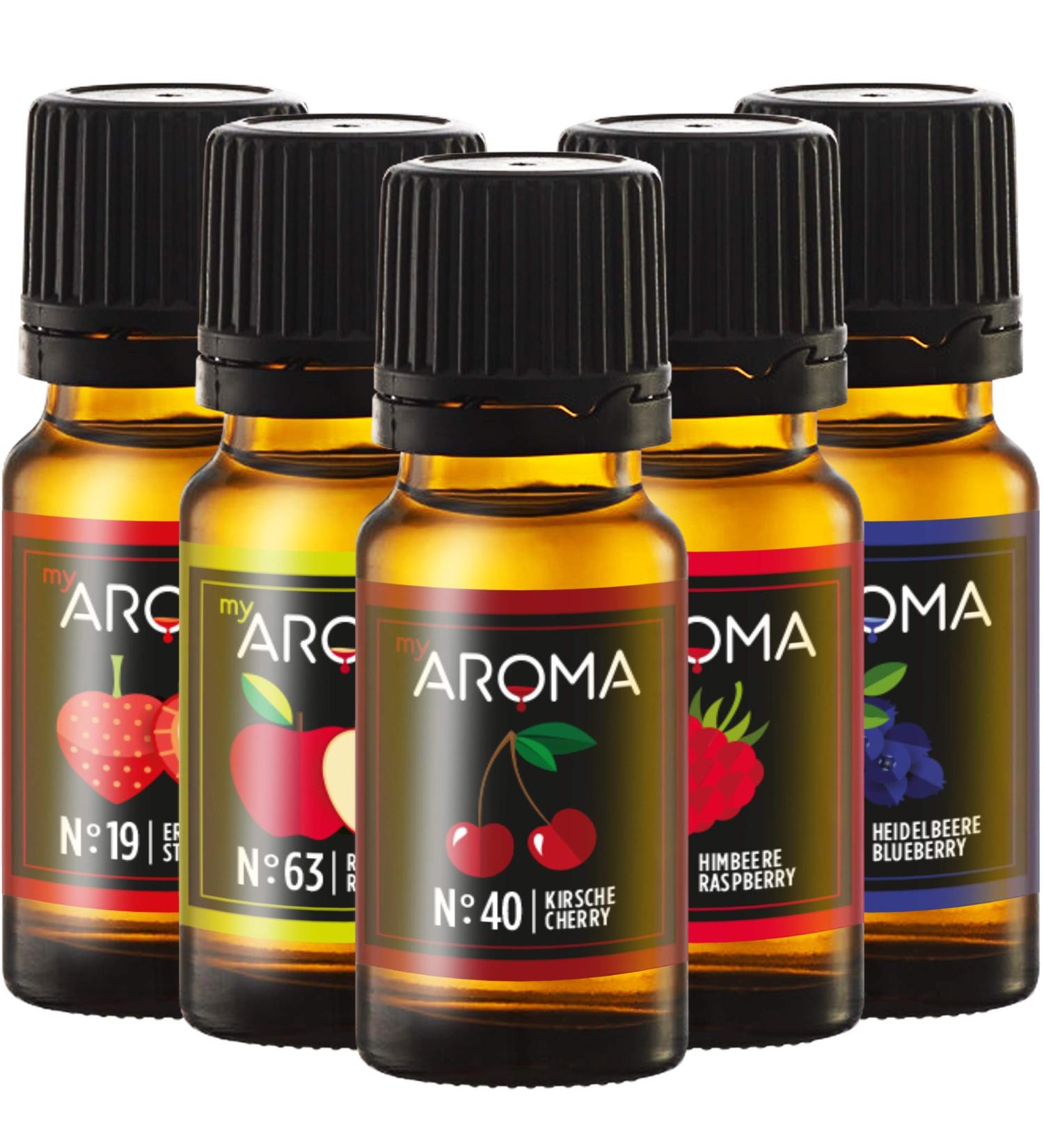 myAROMA Forest & Meadow Set - Purely Natural Fruit Aroma (5x10ml) | Sugar-Free & No Sweeteners | Shop Internationally - Buy Online on SooperMarket.com