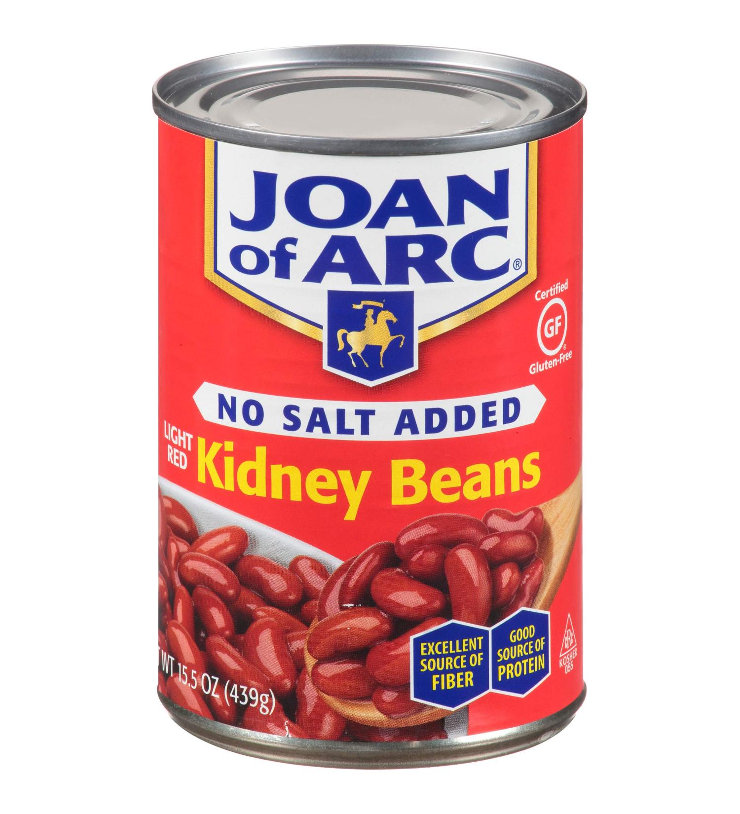 Joan of Arc Light Red Kidney Beans 15.5 oz (Pack of 12) - No Salt Added - Buy Online on SooperMarket.com