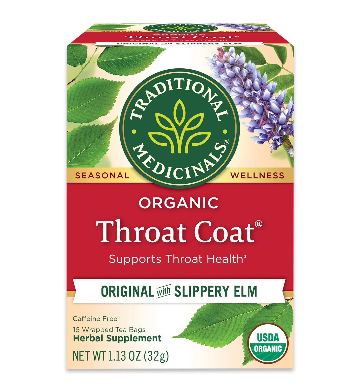 Organic Throat Coat Herbal Tea - 32 Tea Bags for Throat Health (Pack of 2) - Buy Online on SooperMarket.com