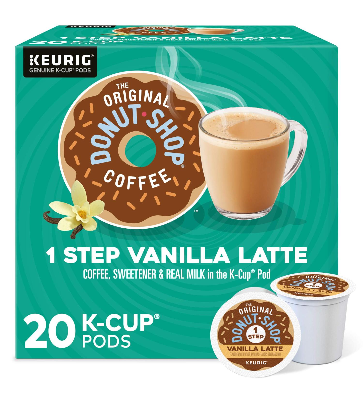 Original Donut Shop Vanilla Latte K-Cup Pods - 20 Count Pack - Buy Online on SooperMarket.com