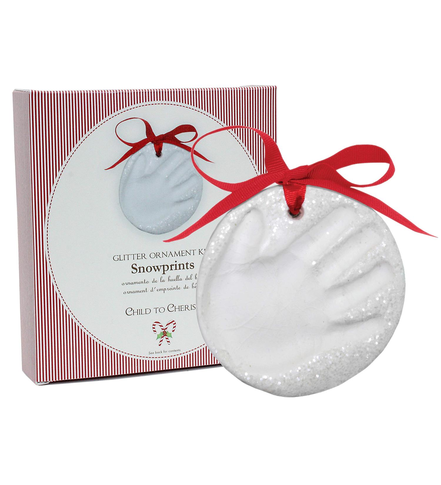 Child to Cherish Snowprints Glitter Baby's First Christmas Handprint/Footprint Ornament Kit - Buy Online on SooperMarket.com