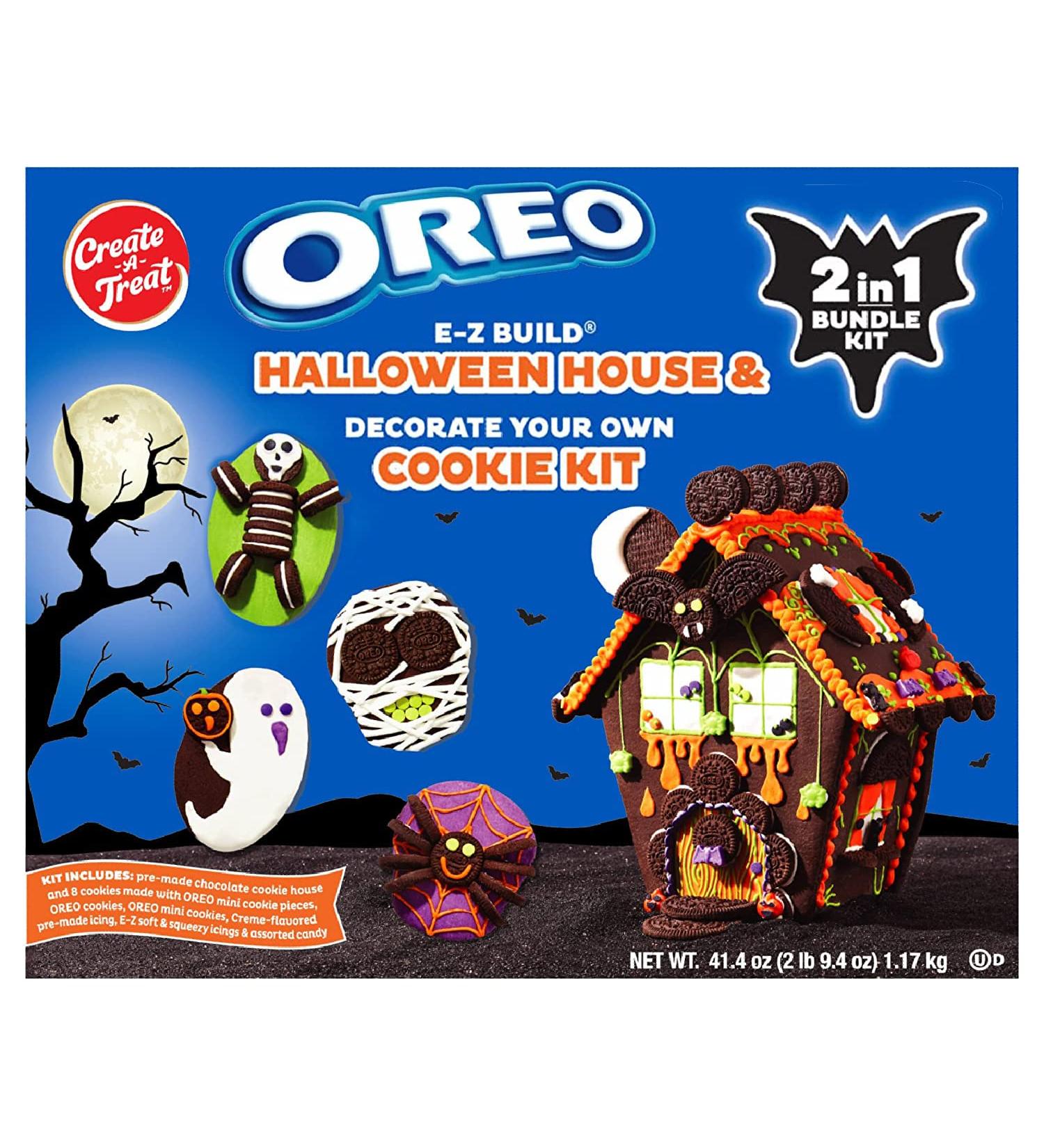 Oreo Halloween Gingerbread House Kit - Haunted House Cookie Decorating Craft - 2 in 1 Bundle with Candy and Icing - Create A Treat E-Z Build Halloween Craft 41.4 Oz - Buy Online on SooperMarket.com