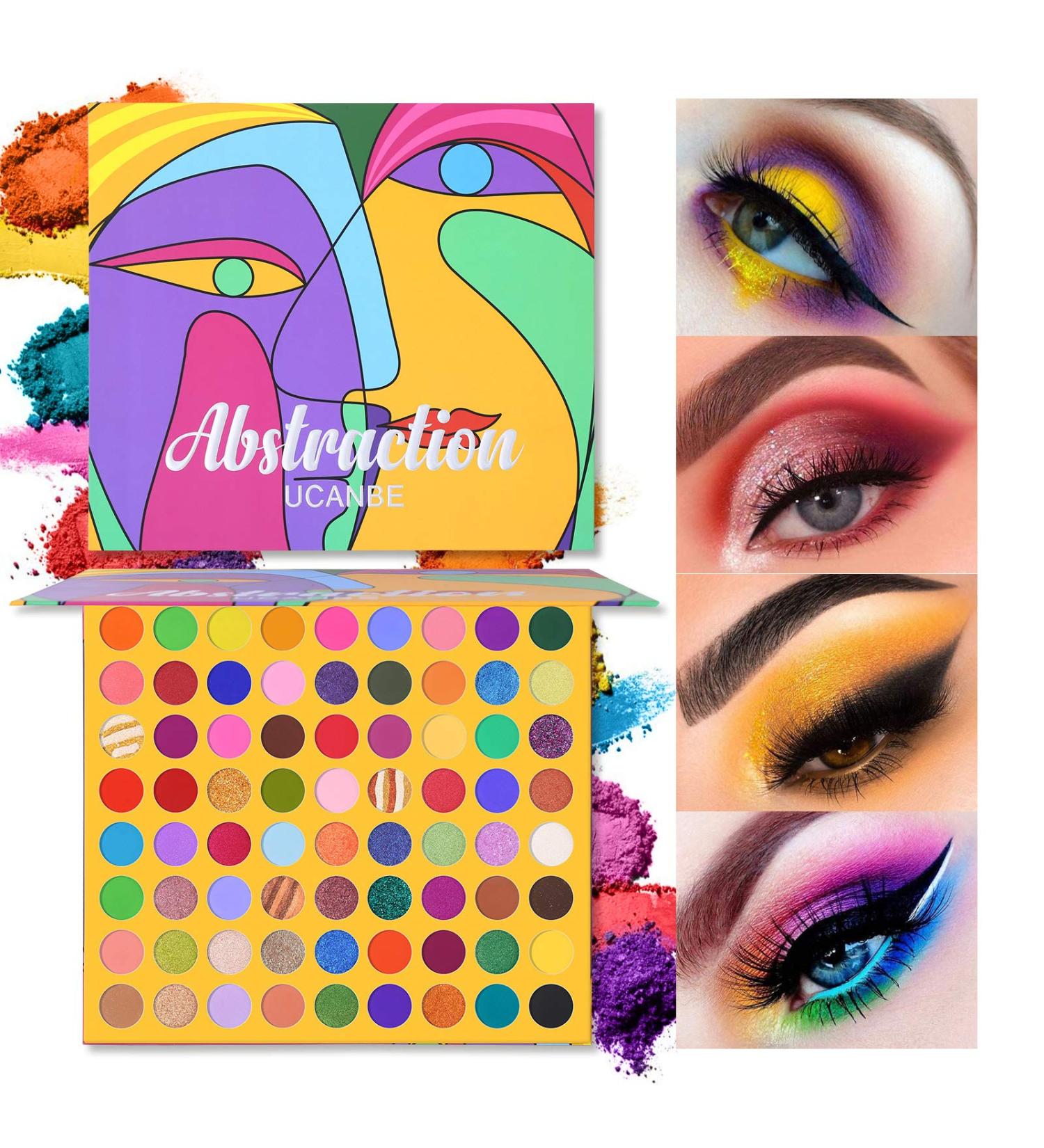 72 Colors Perling Gloss Matte Rainbow Makeup Palette - Ucanbe Professional Glitter Shimmer Eyeshadow | Bright Powder Eye Cosmetics - Buy Online on SooperMarket.com