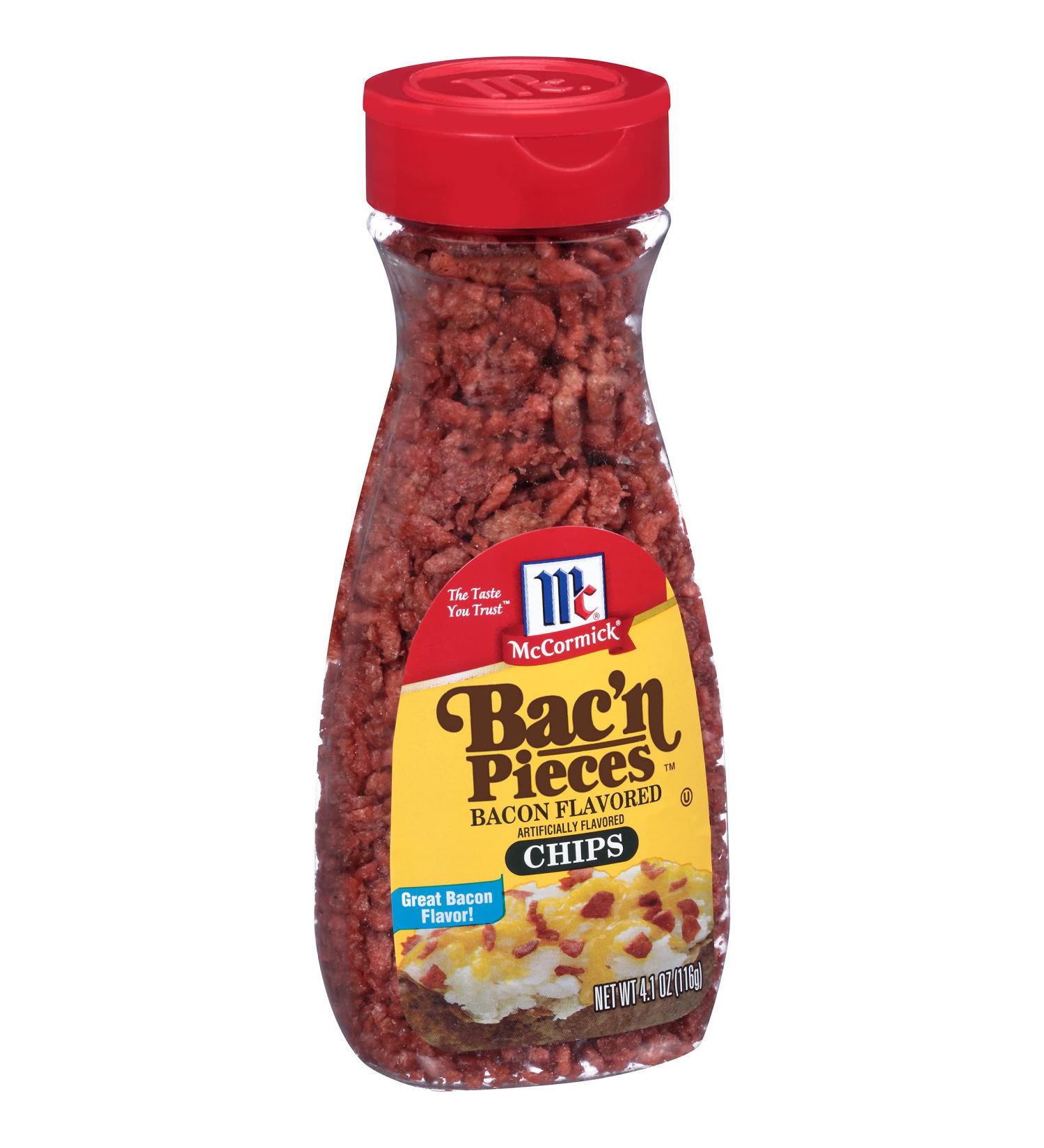 McCormick Bac'n Pieces 4.1 oz Bacon Flavored Chips - Imitation Bacon Chips (Pack of 1) - Buy Online on SooperMarket.com