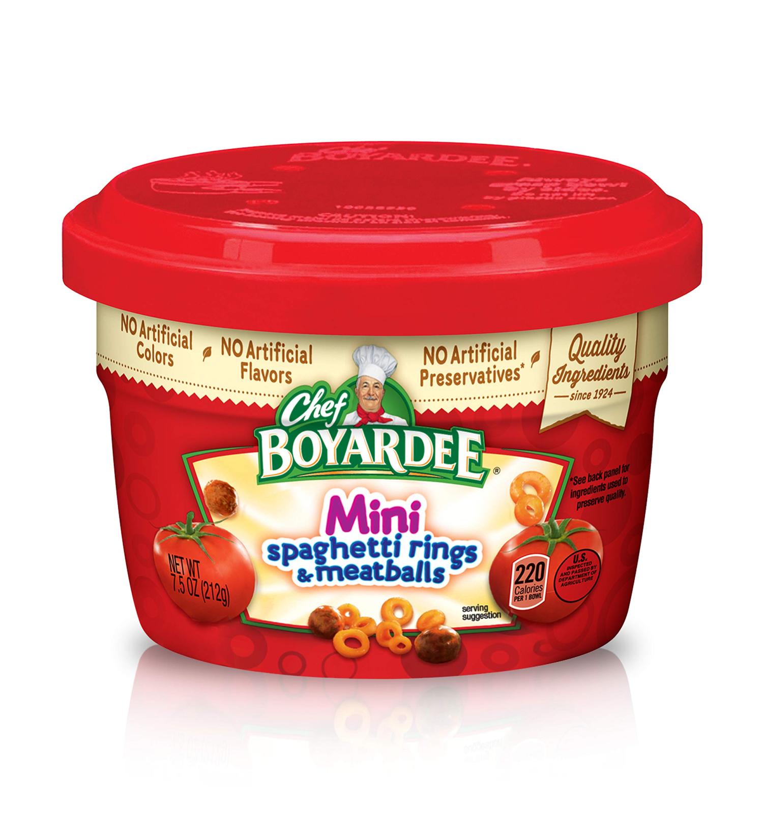 Chef Boyardee Mini Spaghetti Rings & Meatballs 7.5 Oz. Microwavable Bowls - Pack of 12 - Buy Online on SooperMarket.com
