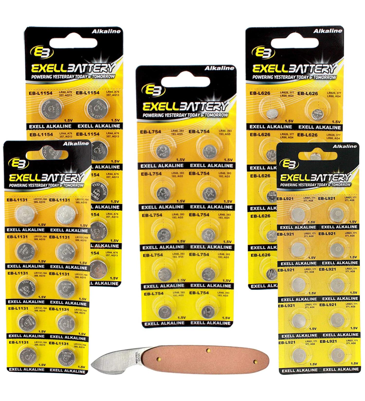 51pc Essential Batteries Kit (L626 L921 L1154 L754 L1131) & Watch Opener - International Shipping Available - Buy Online on SooperMarket.com