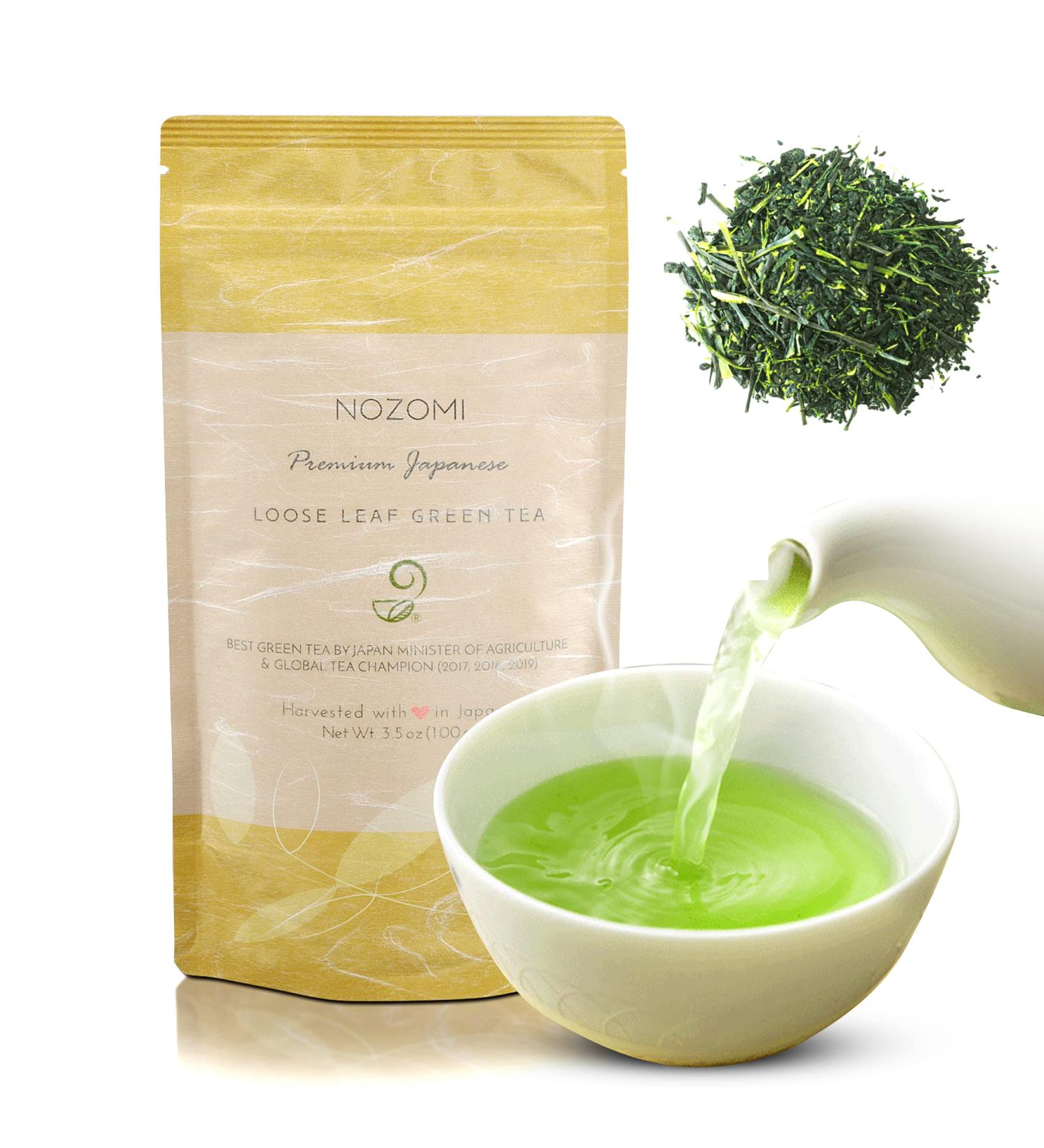 Nozomi Japanese Tea - Kabuse Sencha Green Tea Vegan Single Origin Japanese Green Tea Loose Leaf Covered Loose Japanese Green Tea 3.5oz Resealable Bag - Buy Online on SooperMarket.com