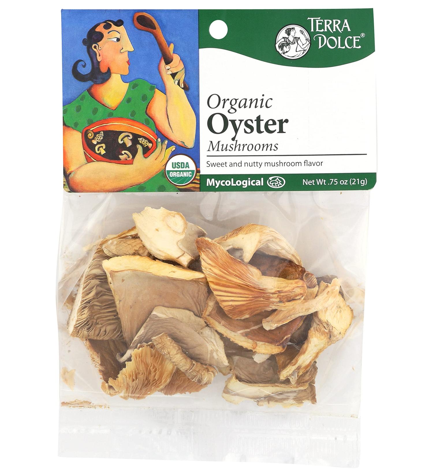 Terra Dolce Organic Oyster Mushrooms 0.75oz - Premium Quality | Fresh from the Farm - Buy Online on SooperMarket.com
