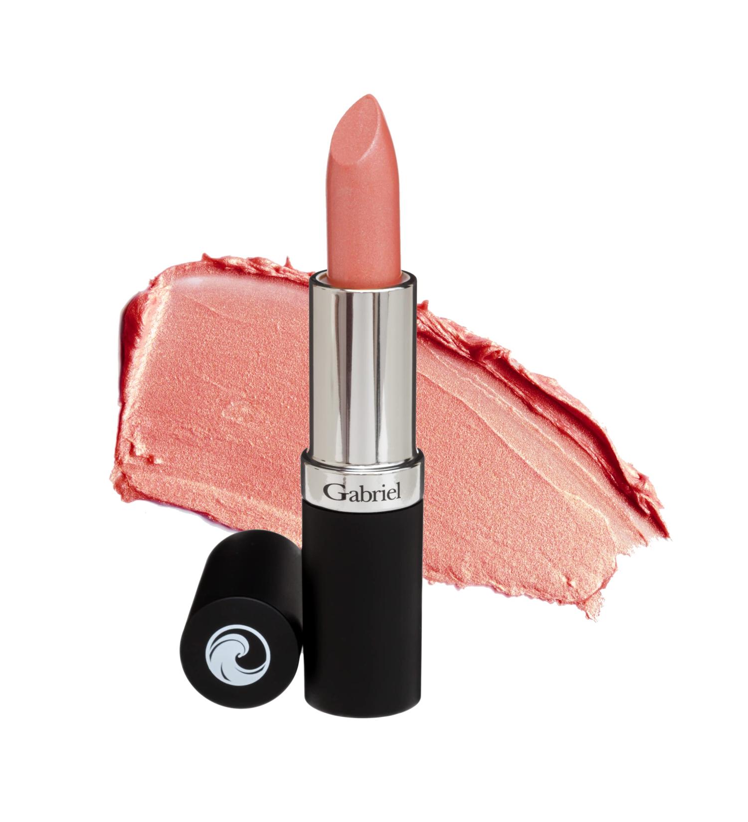 Gabriel Cosmetics Lipstick in Seashell - Peach/Warm Pearl | Natural Vegan Lip Color with Jojoba Seed Oil and Aloe | Paraben-Free, Gluten-Free, Cruelty-Free | Long Lasting | 0.13 oz - Buy Online on SooperMarket.com