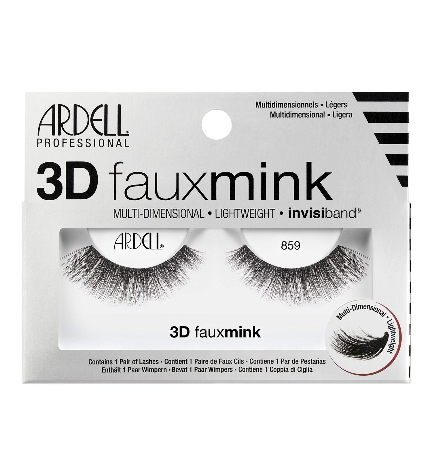 Ardell Faux Mink Luxuriously Lightweight With Invisiband 3D 859 (Pack of 6)