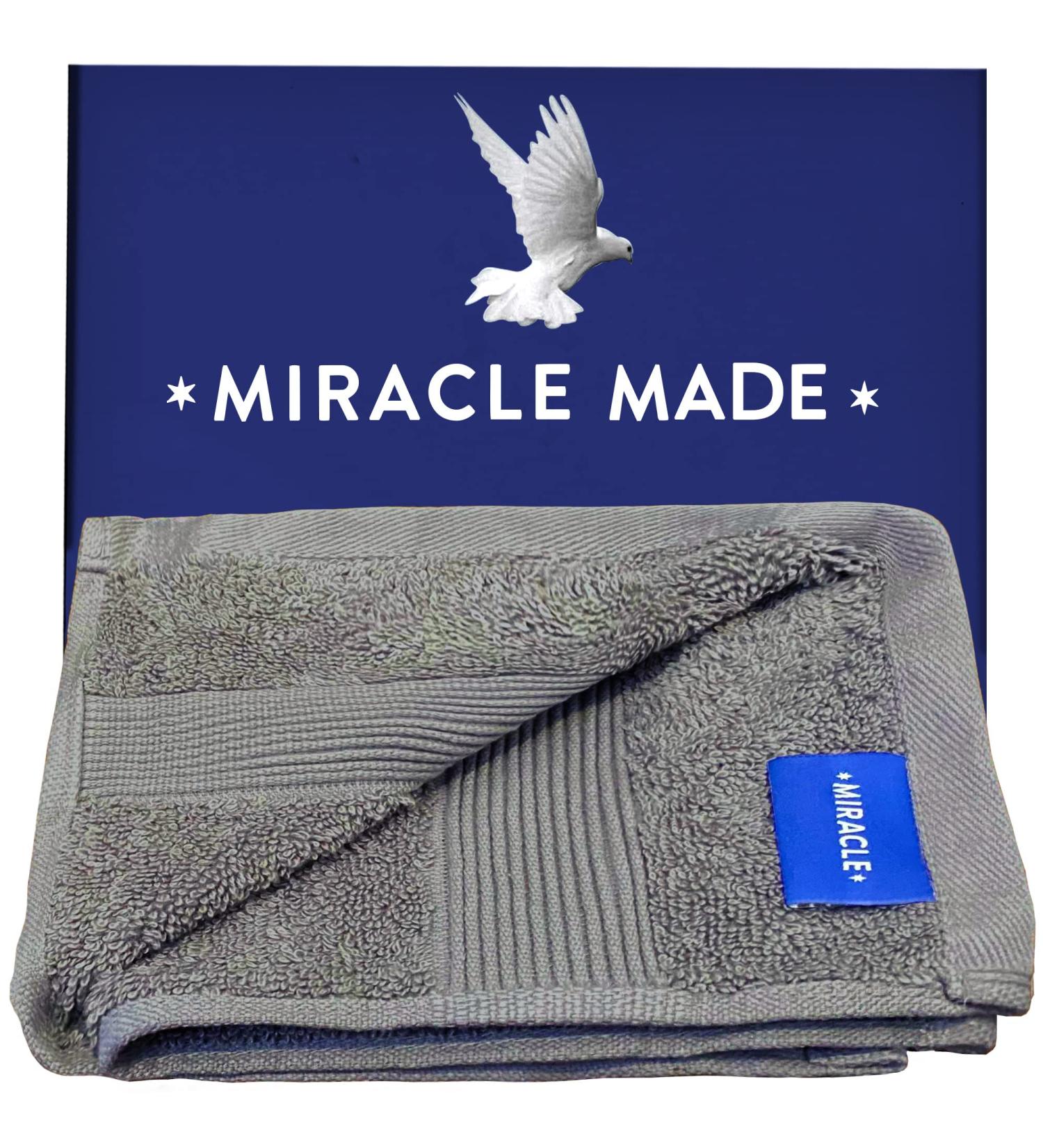 Miracle Made Stone Washcloth - Premium USA-Grown Cotton - Silver Infused - Ultra Soft & Absorbent - Buy Online on SooperMarket.com
