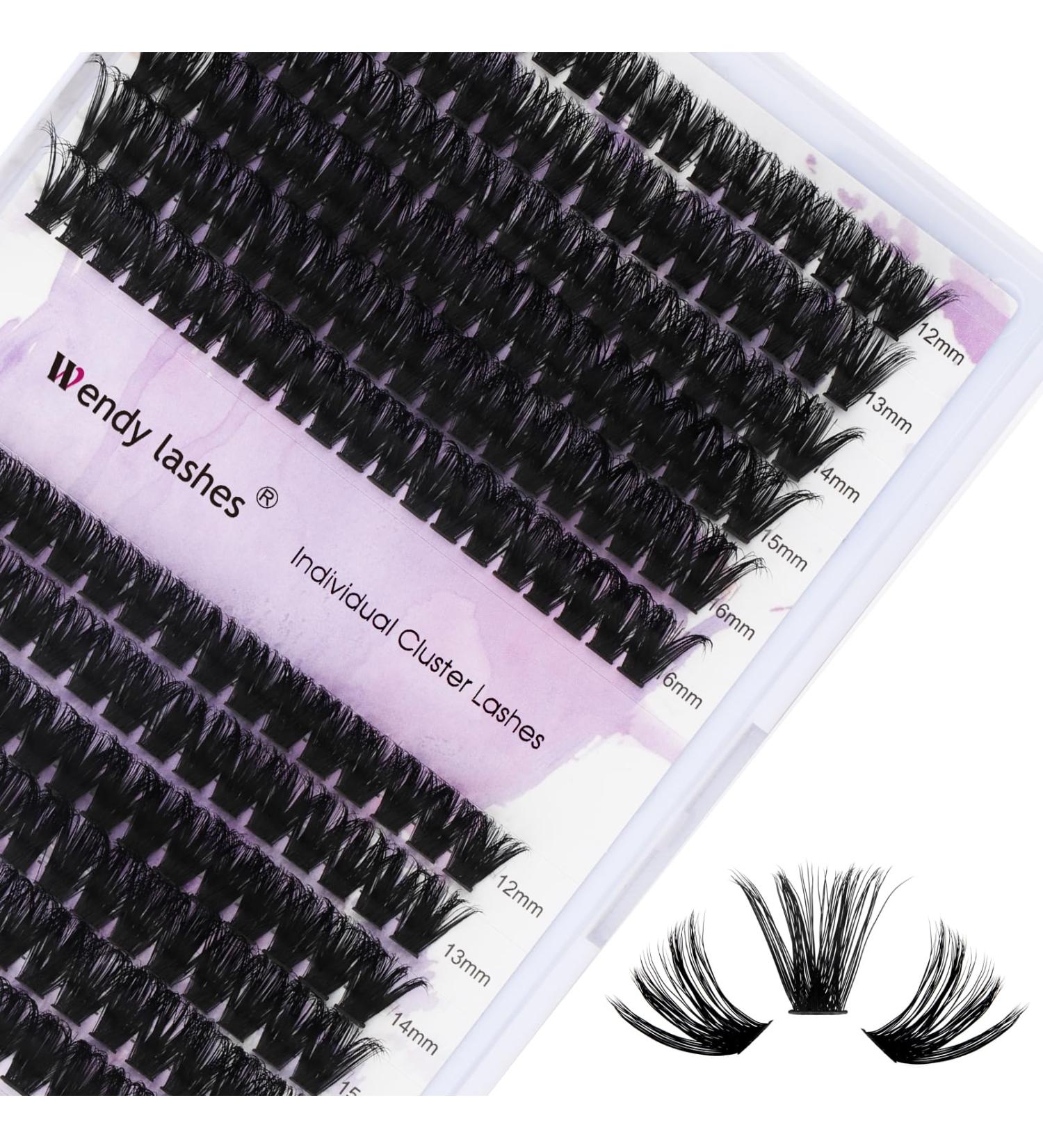 Premium 240 PCs Individual Eyelashes - D Curl Mix 12-16mm DIY Cluster Eyelash Extensions - 60p+80p Kits for At-Home Use - Buy Online on SooperMarket.com