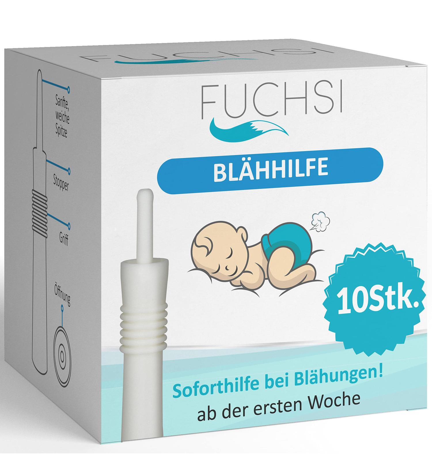Fuchsi 10 Pieces Flat Help for Babies | Gentle Remedy for Flatulence & Colic | Safe Disposable Catheter - Buy Online on SooperMarket.com