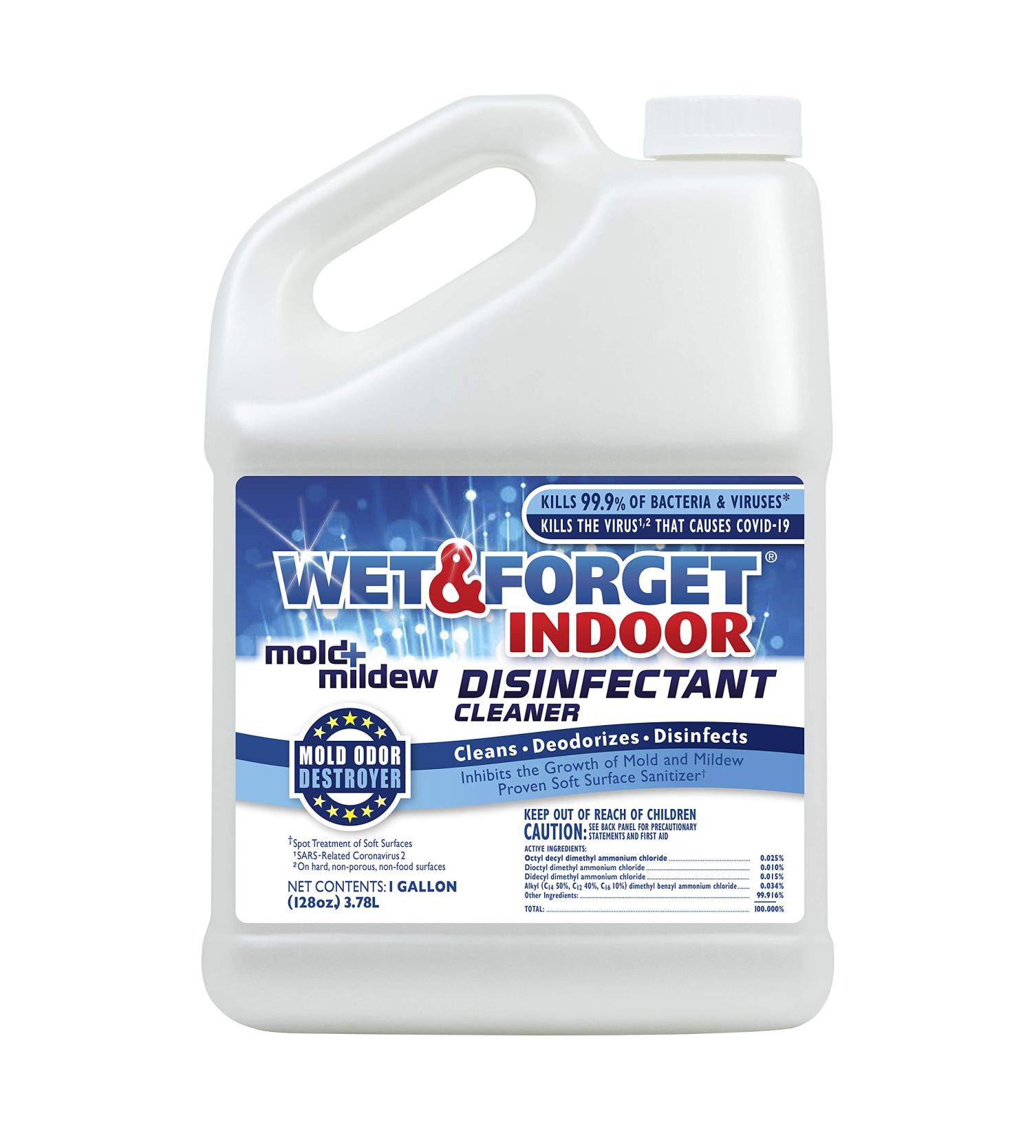 128 Fl. Oz. Wet & Forget Indoor Mold & Mildew All-Purpose Cleaner Refill - Deodorizes, Disinfects, Kills 99.9% Bacteria/Viruses - Buy Online on SooperMarket.com