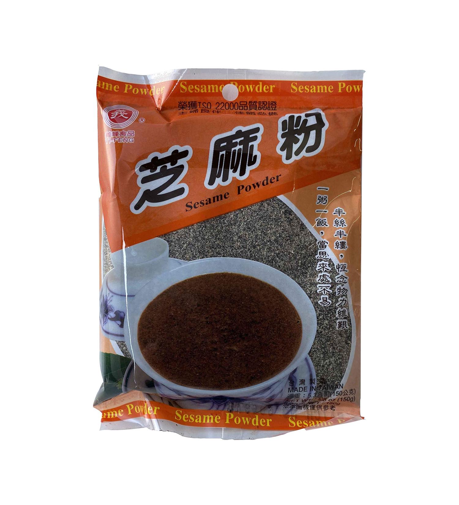 Yi-Feng Pure Black Sesame Powder - 100% Non-GMO Ground Black Sesame - 150g - Buy Online on SooperMarket.com