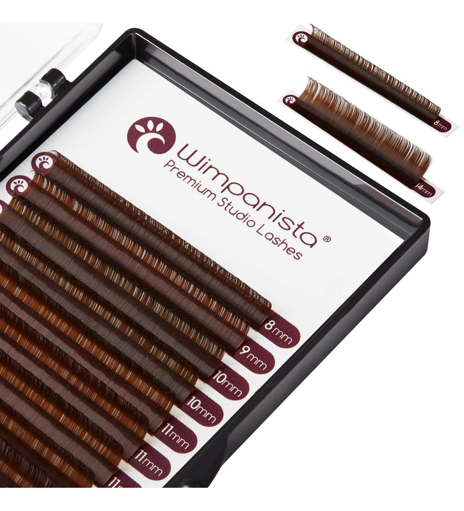 Shop Volume Eyelashes C Curl - 0.07mm Silk Lashes 8-14mm Mix - Brown Eyelash Extensions - 16 Strips - International Shipping - Buy Online on SooperMarket.com