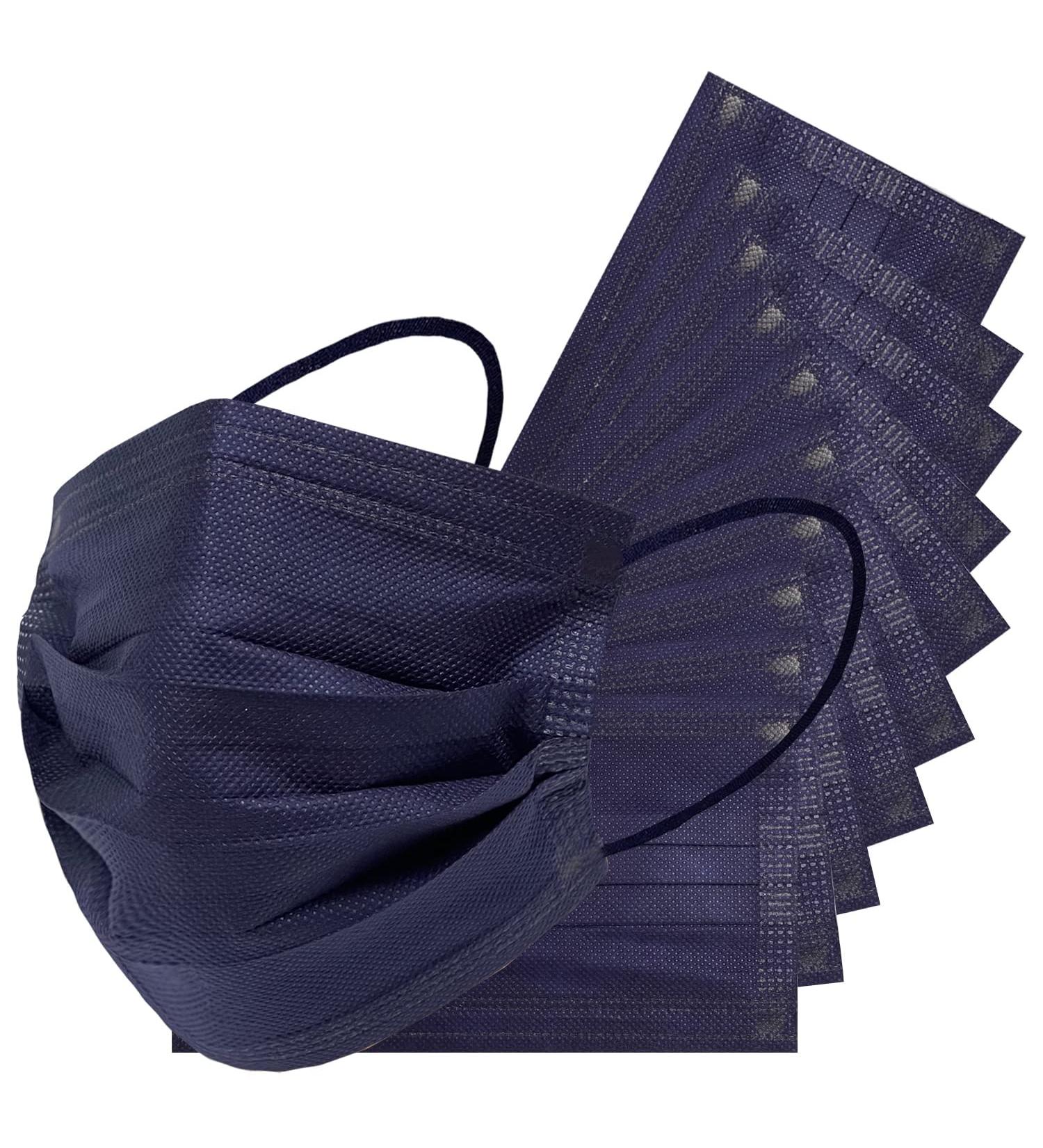 Everydayspecial Disposable Safety Mask 3 Layer Protection Face Mask - 50 pcs (Navy Blue) | Adult Size - Buy Online on SooperMarket.com