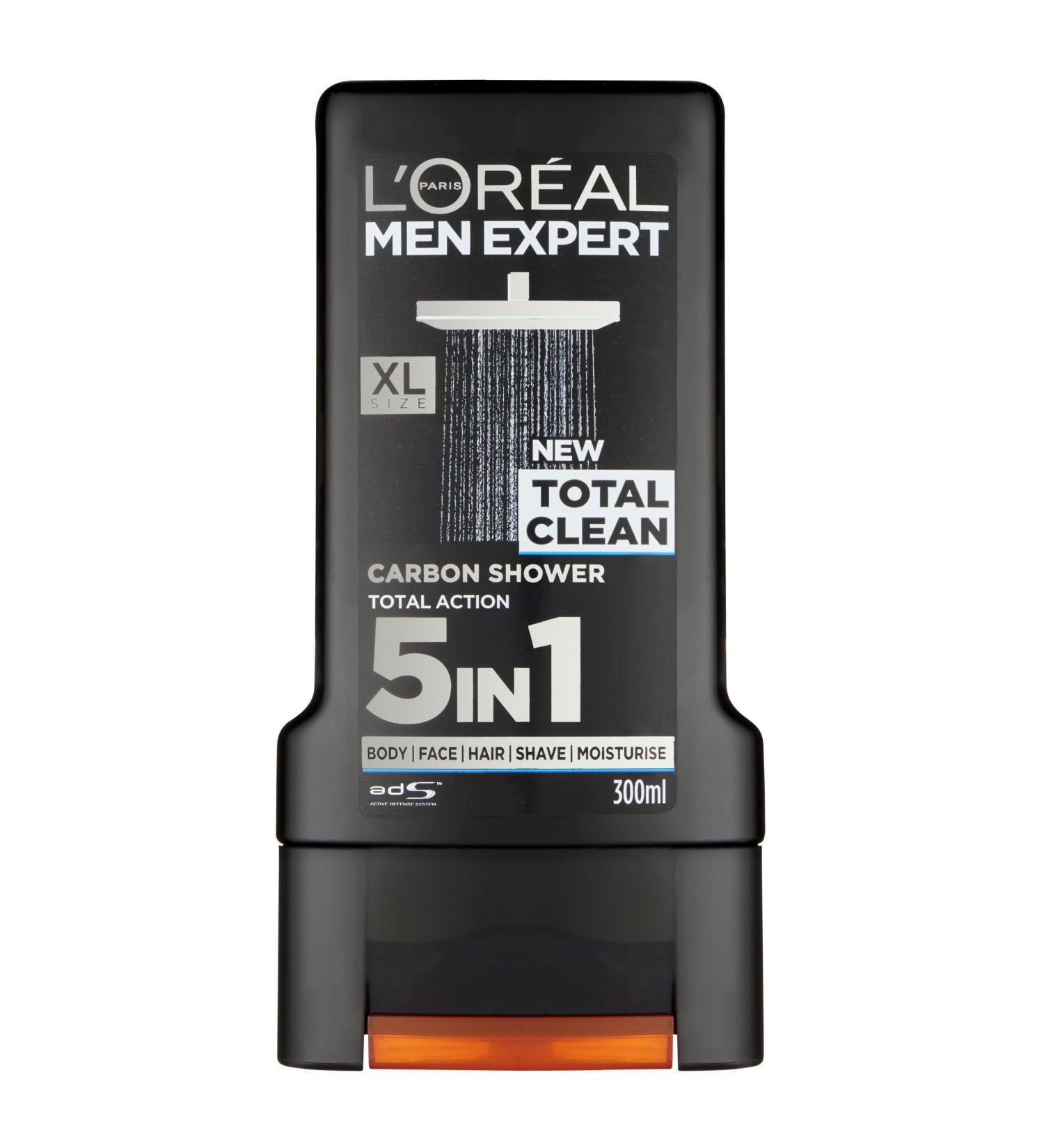 L'Oreal Men Expert Total Clean Shower Gel 300ml - Buy Online on SooperMarket.com